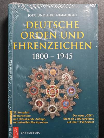 【德藏】世界币章拍卖第109期(全场顺丰包邮) - 全新塑封 德国1800-1945年勋章目录 全彩高清铜版纸印刷 内容涵盖广泛种类众多 了解德国勋章文化必备工具书 学习收藏兼备 全书约1160页