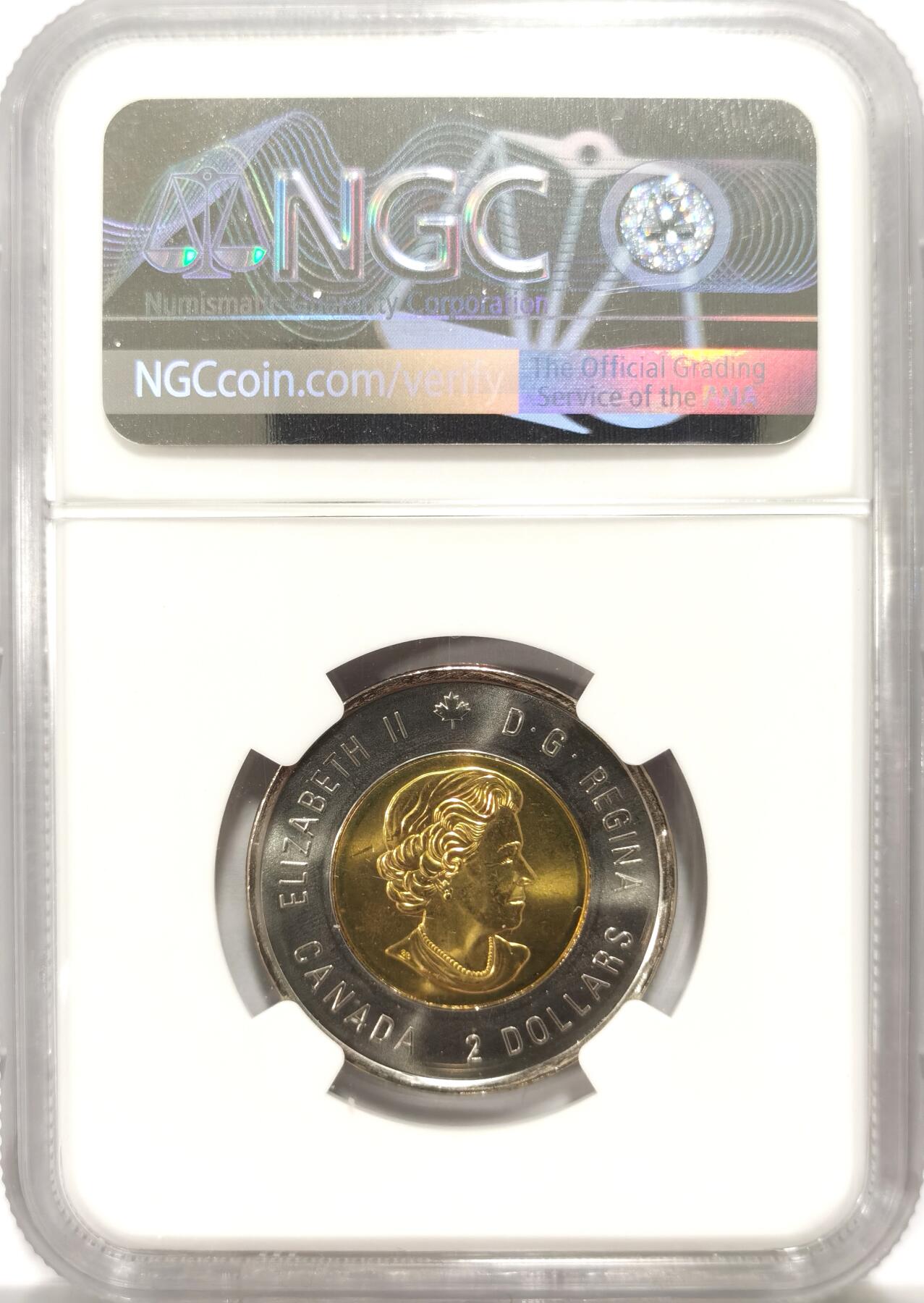 博洋堂世界钱币拍卖第102期（全场包邮） NGC MS66 加拿大2021年发现胰岛素100周年纪念双色币2加元