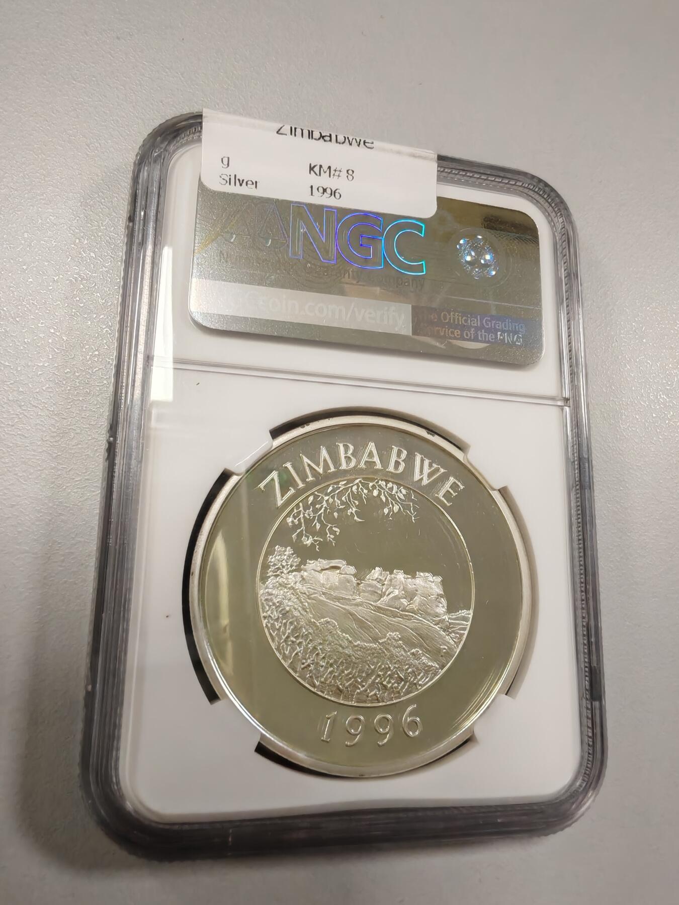 长老汇龙年精选第三十四场拍卖 1996 津巴布韦水牛10元精制银币，NGC PF70UC，唯一冠军，eBay同类2000元-5000元