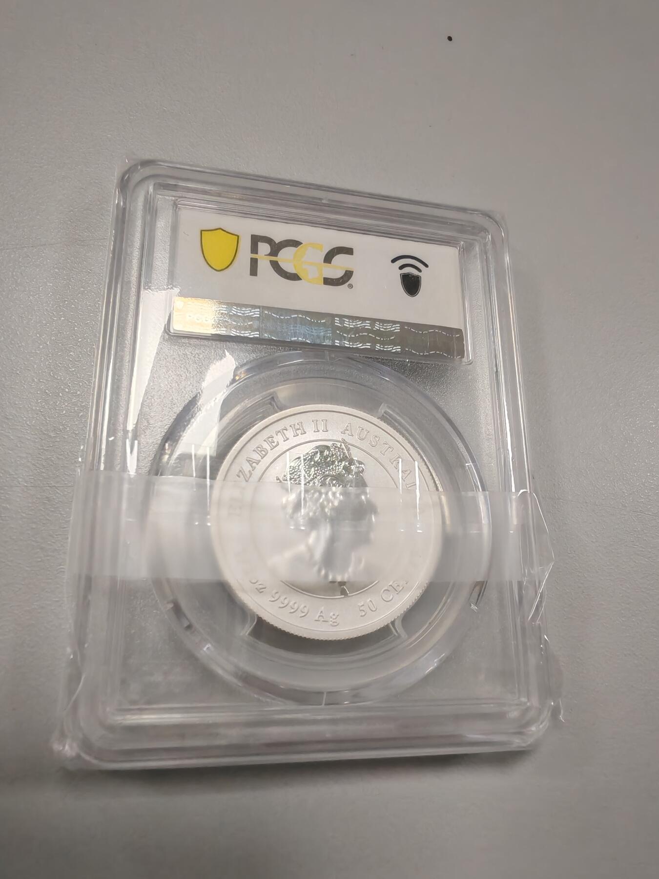 长老汇龙年精选第三十四场拍卖 2021澳大利亚牛年50分彩色银币，PCGS MS70
