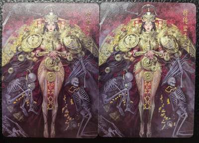 卡玩燎原阿毛奇点各家卡牌 燎原刷子精绝公主幻彩普卡1对