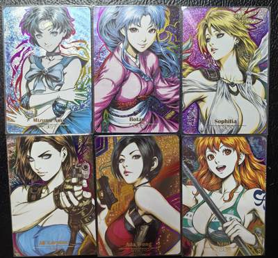 卡玩燎原阿毛奇点各家卡牌 藏无缺璇哥女神卡9张钻闪工艺