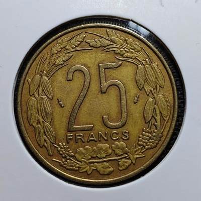 KK钱币收藏小铺 第192期 2月预留时间 每日一拍 周末发货 -  中部非洲联盟25法郎