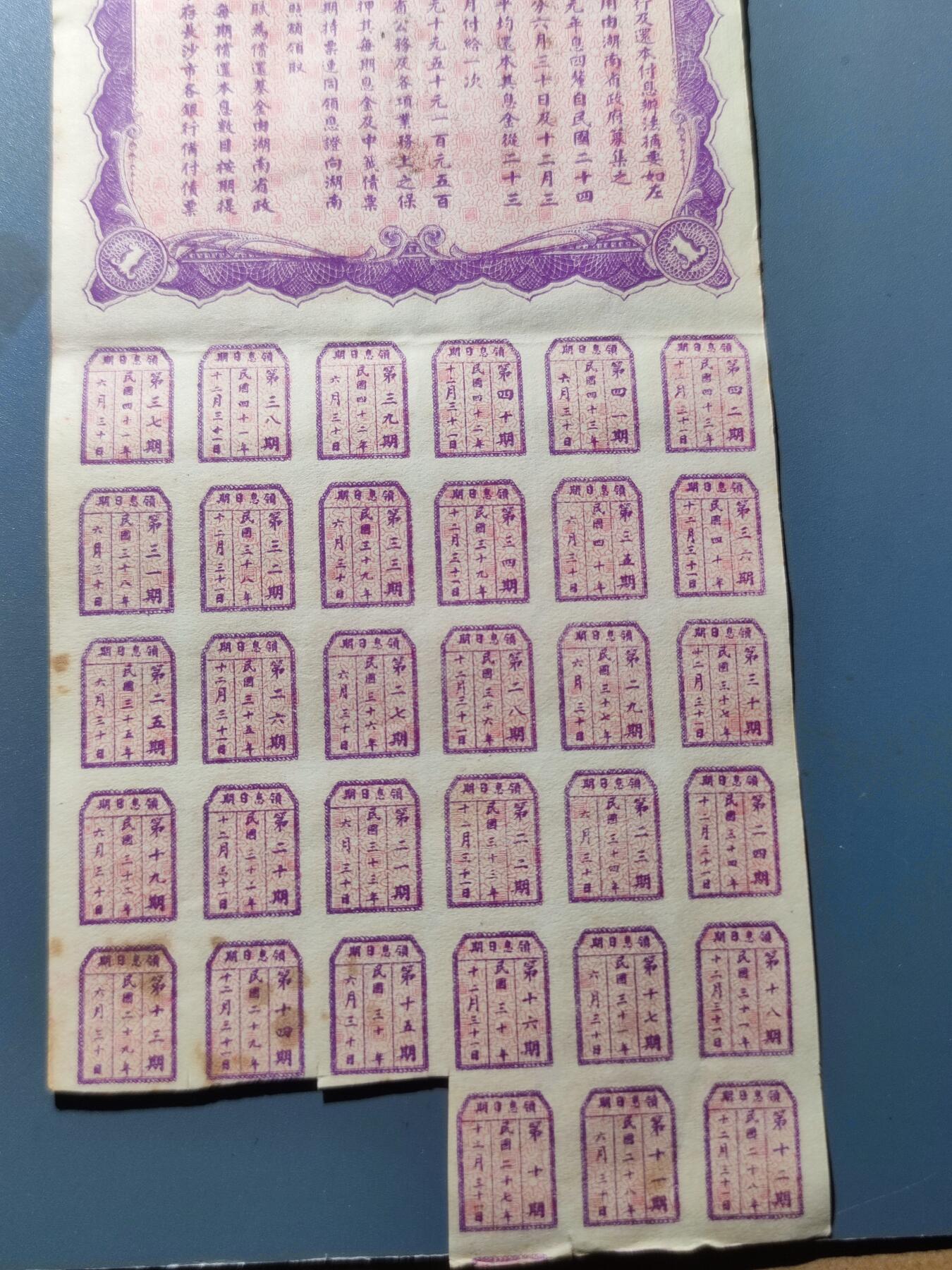 PCAI钱币8-109乱七八糟专场 湖北省公债