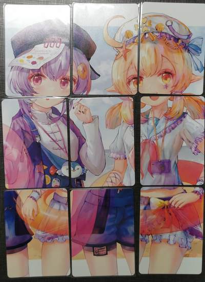 卡玩燎原阿毛奇点各家卡牌 奇点卡牌彩闪10张，其中九张背面九拼