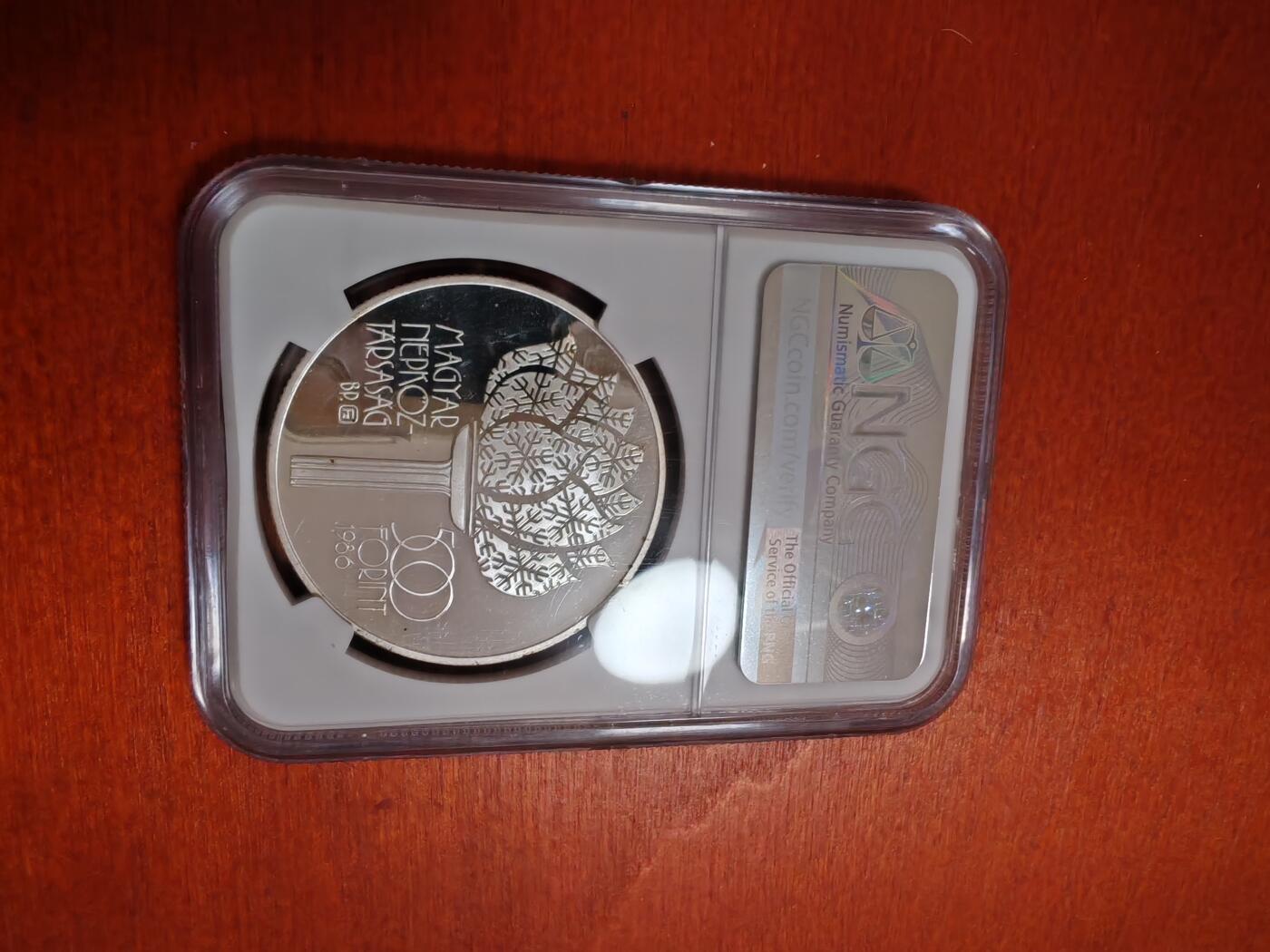 长老汇龙年精选第三十五场拍卖 1986匈牙利冬奥500弗林特精制银币，NGC PF69UC