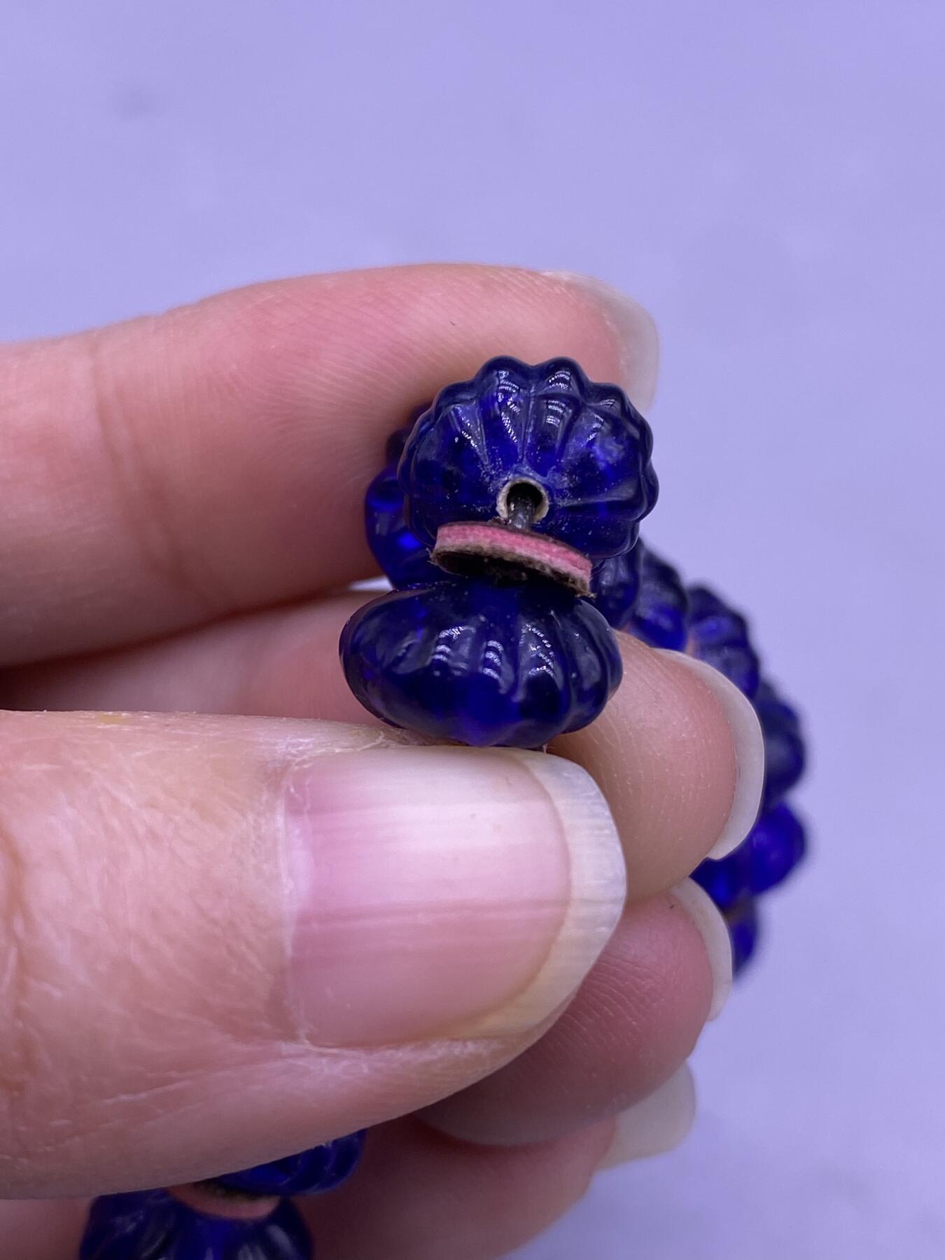 老琉璃瓜棱珠手串，珠径1厘米，品相如图，168包快递