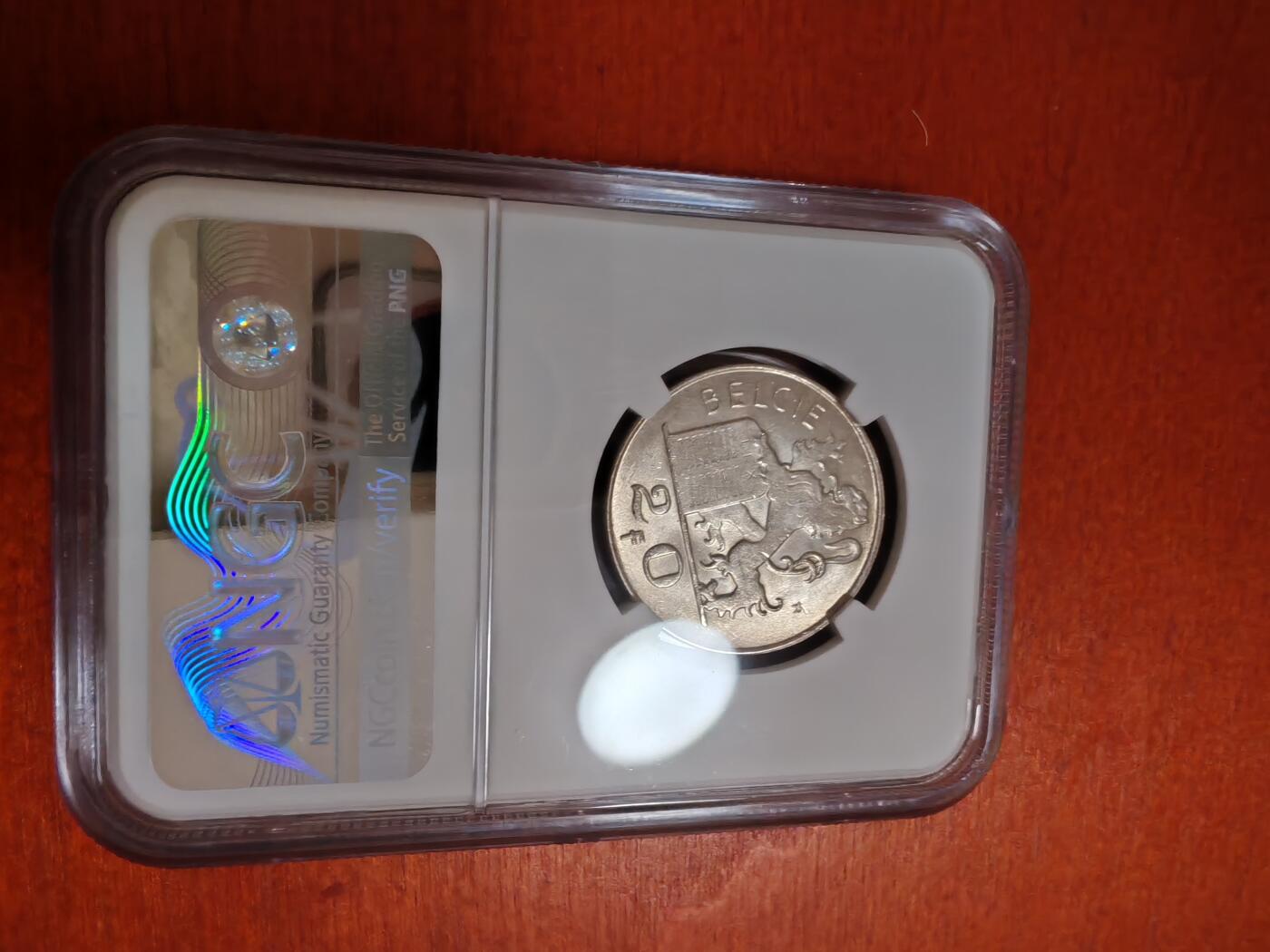 长老汇龙年精选第三十五场拍卖 1949 比利时商业神20法郎银币，NGC MS64分，弗莱芒语，唯一冠军分