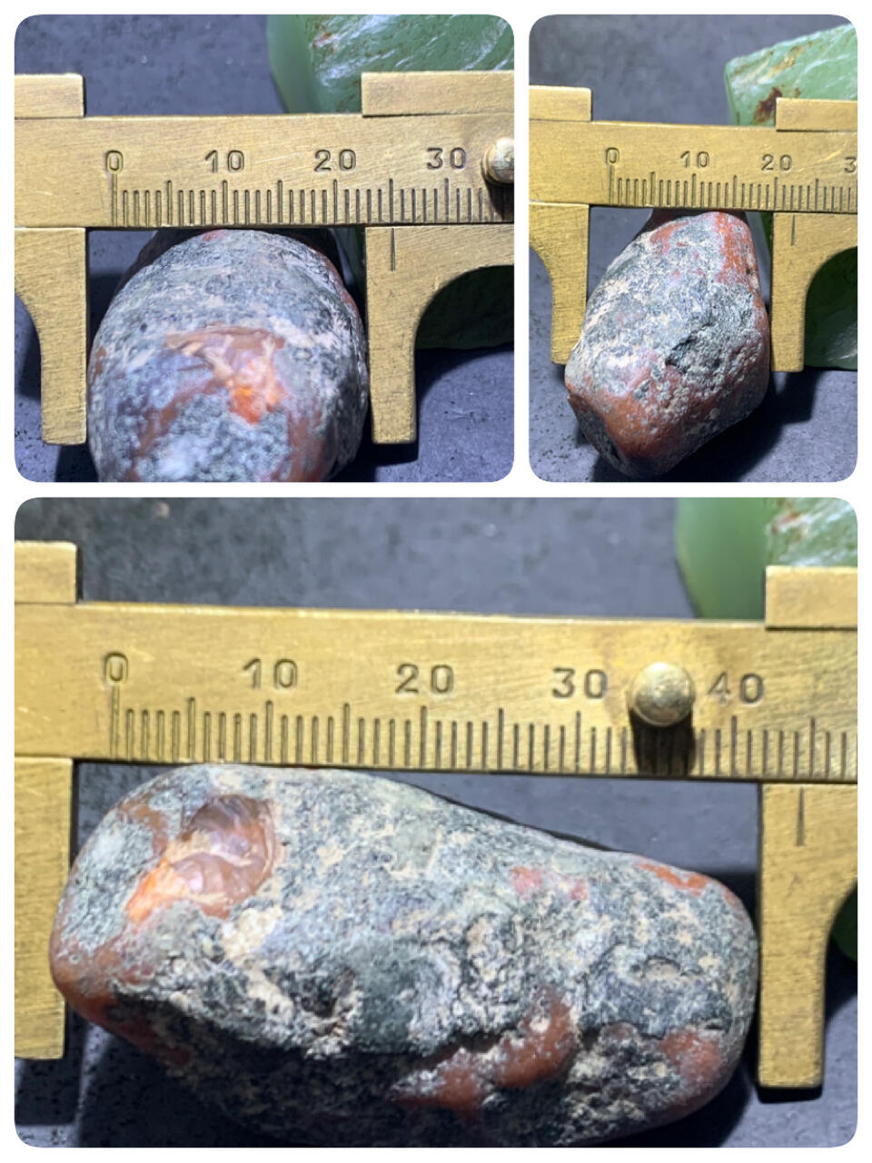 精美冰红双色开窗料南红玛瑙原石一颗，