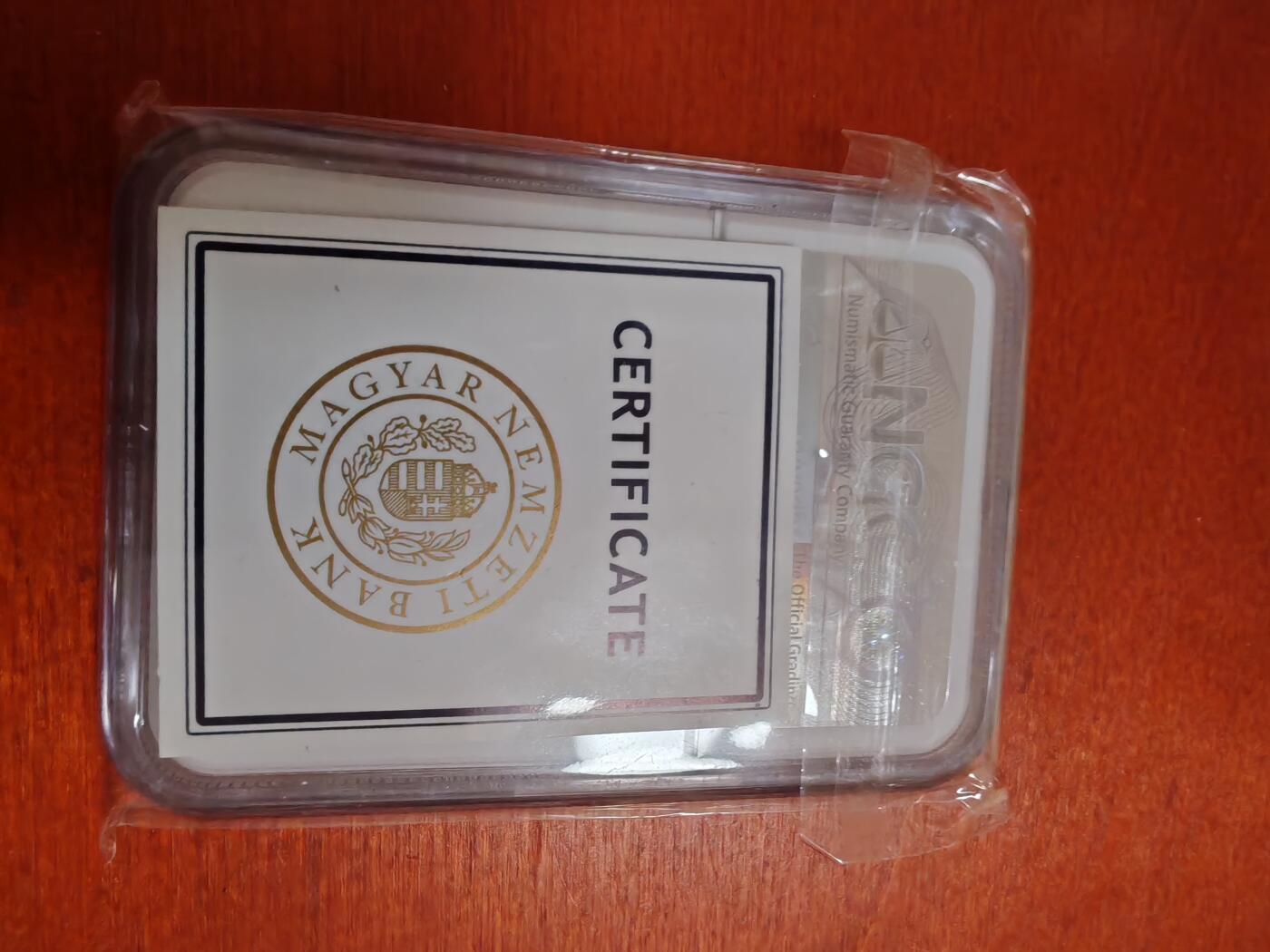 长老汇龙年精选第三十五场拍卖 2021匈牙利7500弗林特精制银币，NGC PF70UC，带证书，少见