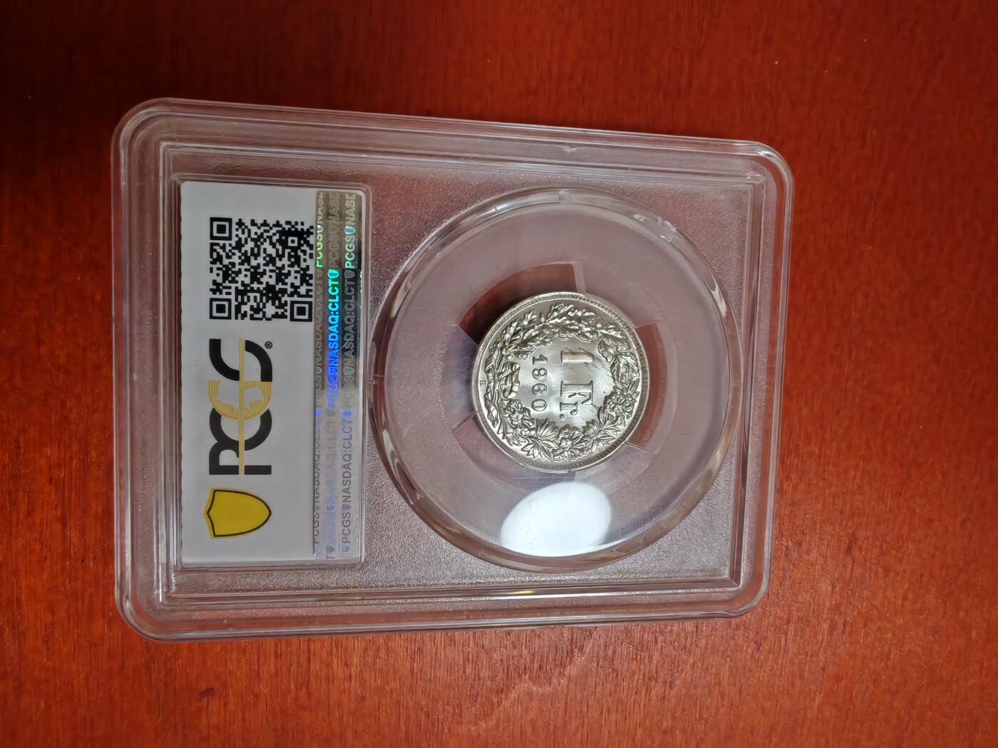 长老汇龙年精选第三十五场拍卖 1960瑞士女神1法郎银币，PCGS MS65
