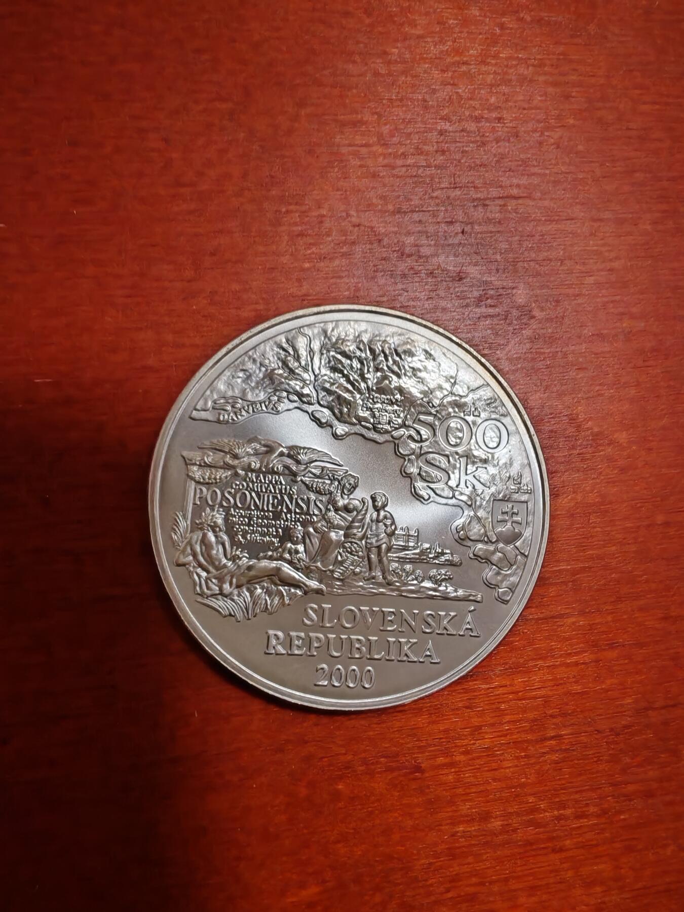 长老汇龙年精选第三十五场拍卖 2000斯洛伐克500克朗银币，少见的面值