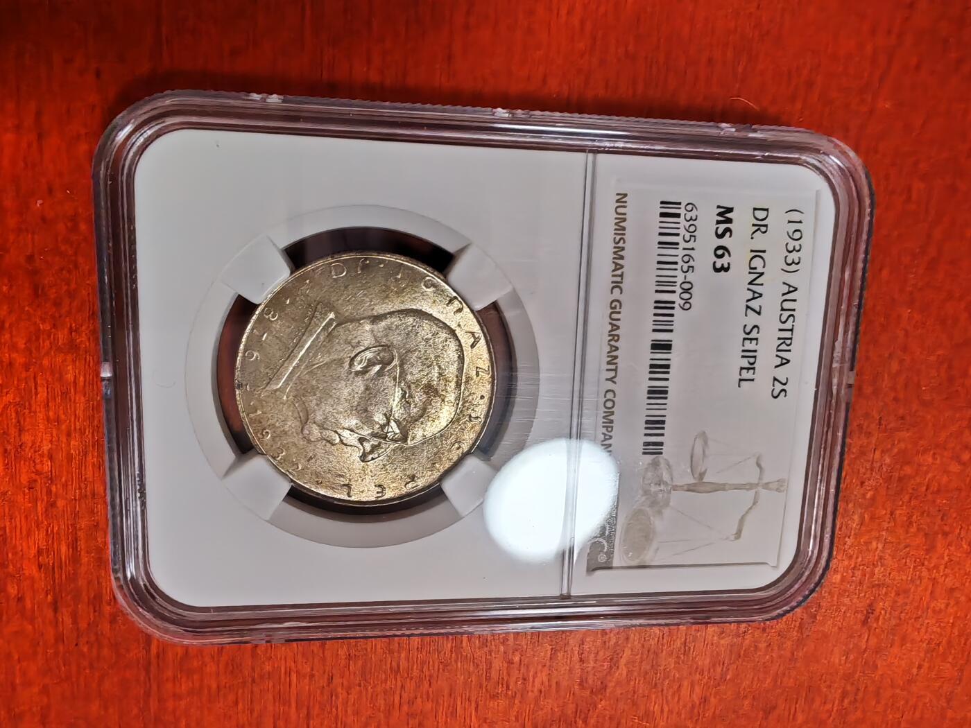 长老汇龙年精选第三十五场拍卖 1933奥地利2先令银币，NGC MS63
