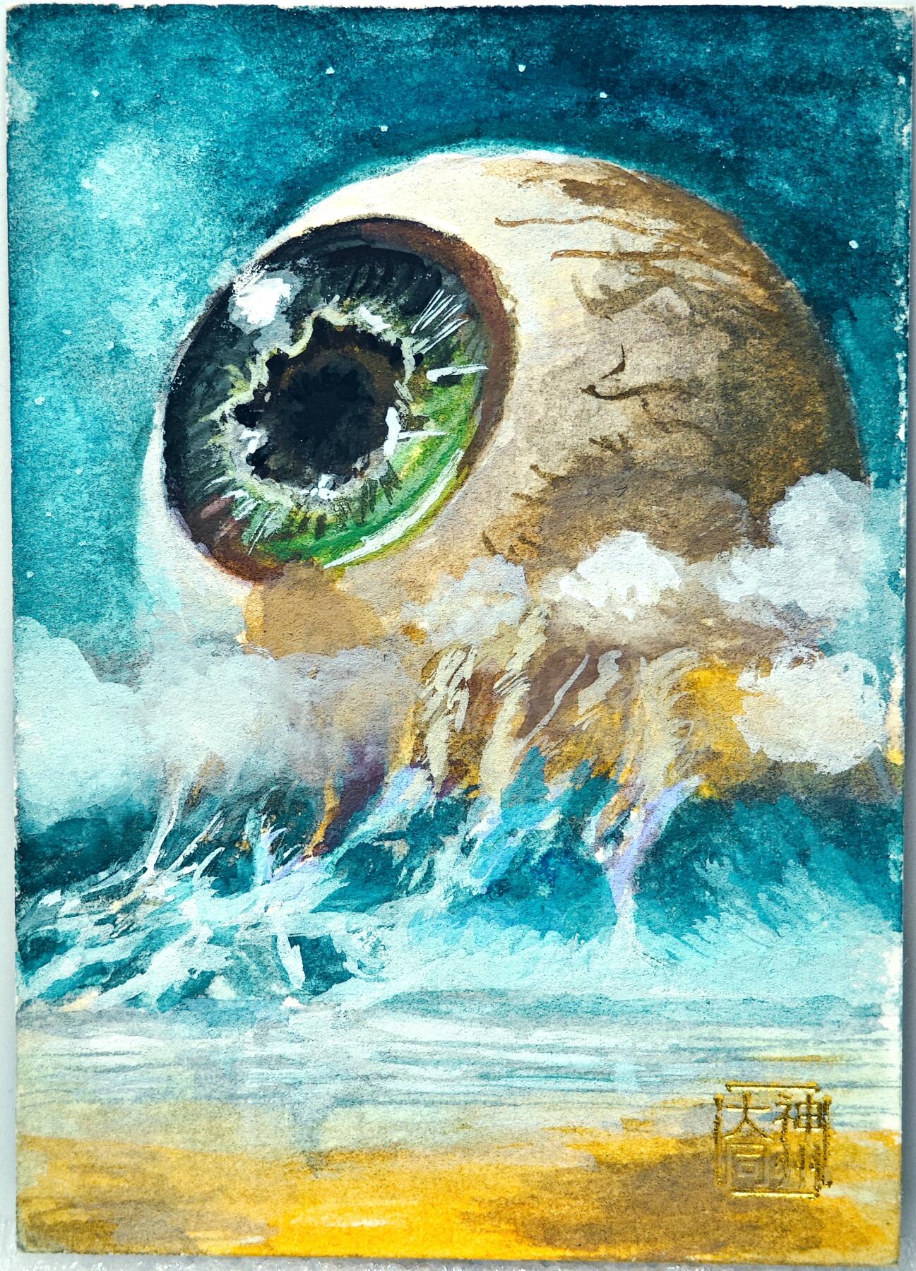 白泽拍卖卡牌手绘专场第10期（精品大拍） 2024 神州大同手绘卡 世界之眼 H小宇亲签