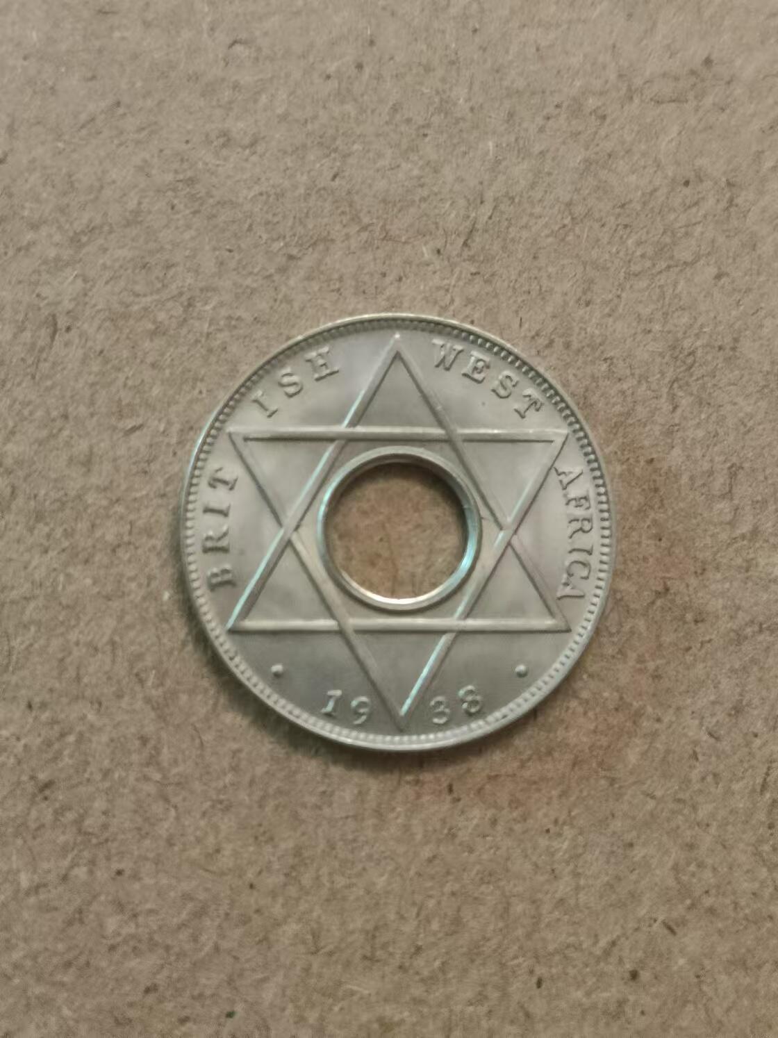清水幽兰~外国钱币专场 英属西非乔六1/10便士便士铜币