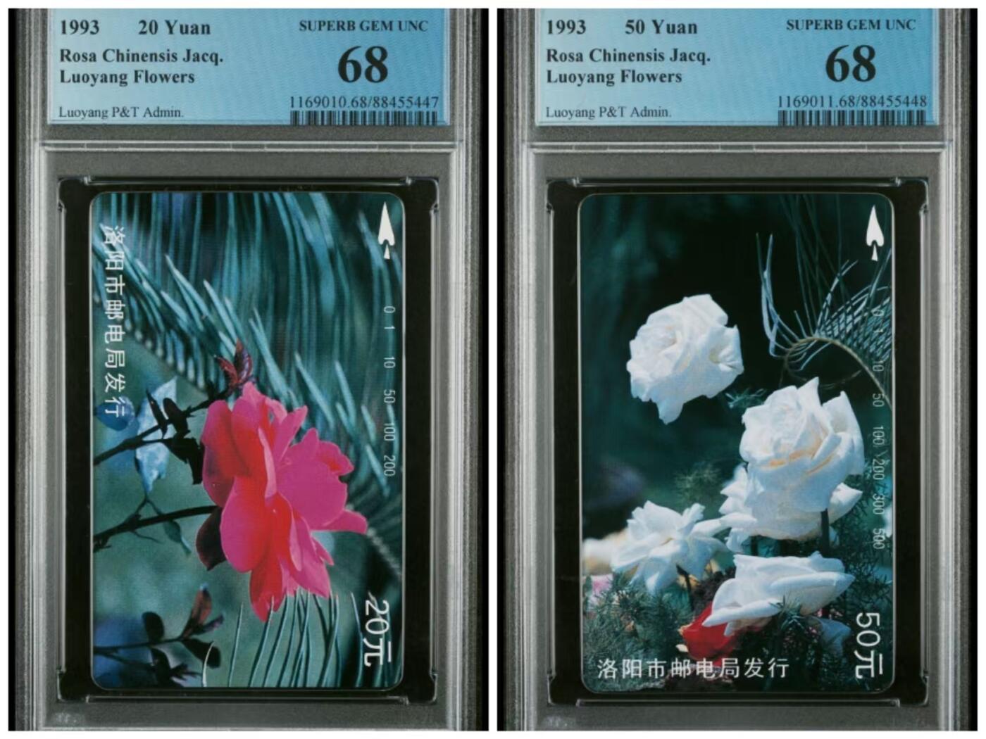 PC地方卡之夜-【琪哥网】PCGS评级磁卡专场(十） 【PCGS68】河南洛阳牡丹