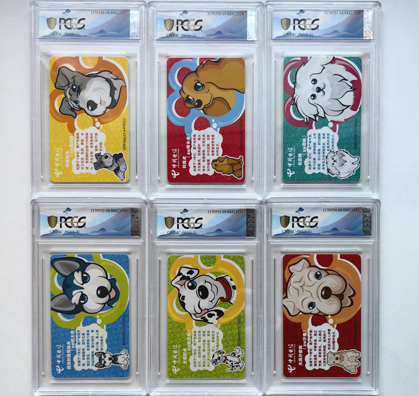 乐玩集藏第55期电话卡专场（12月10日20:00结拍） IC-P61狗宝贝 GD版PCGS68-69