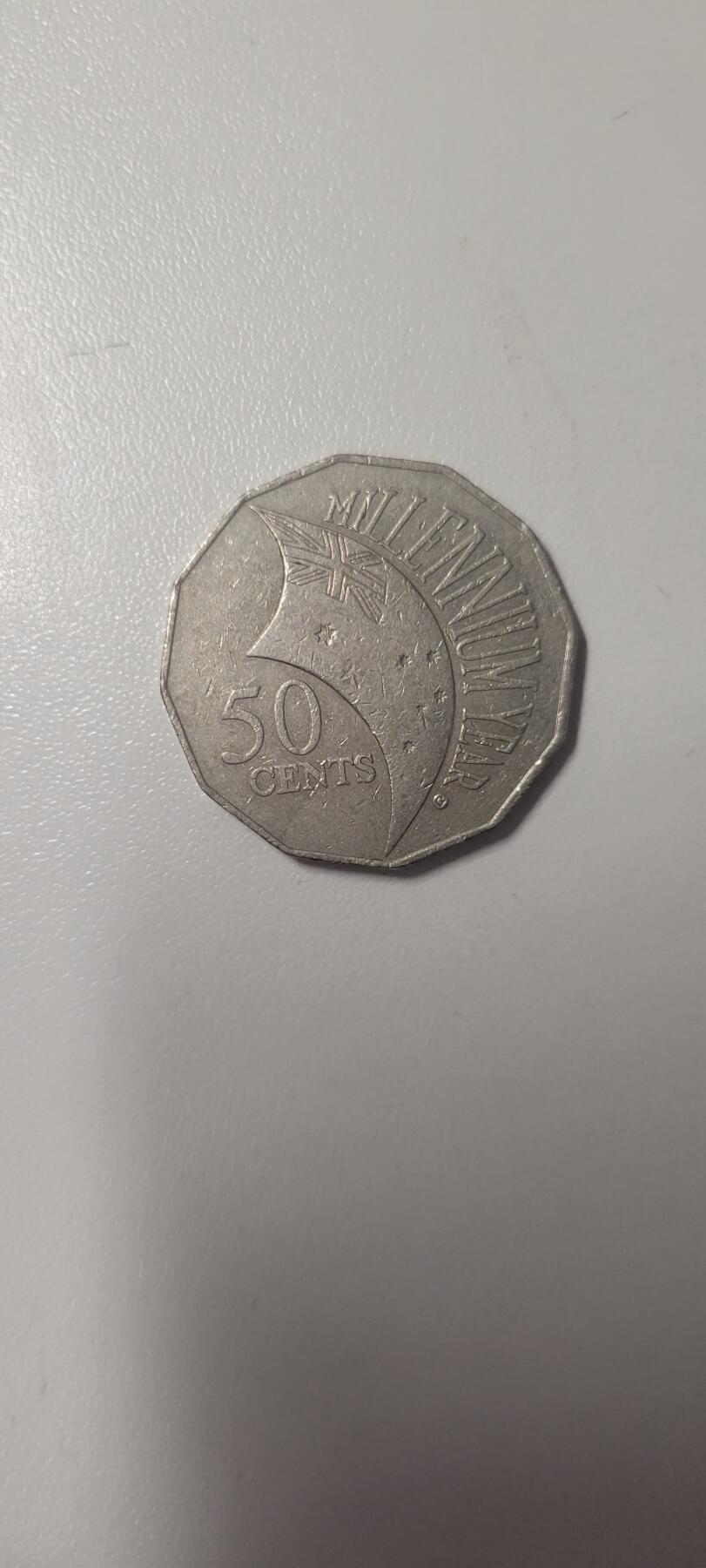 2024第二十三期 澳大利亚2000年千禧年50分纪念币