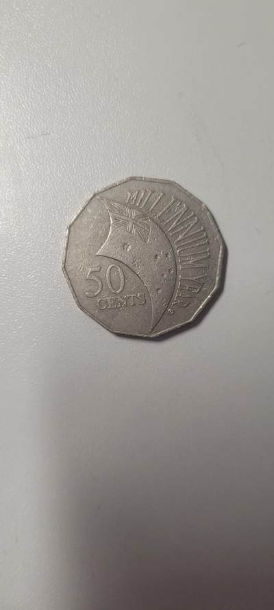 2024第二十三期 澳大利亚2000年千禧年50分纪念币