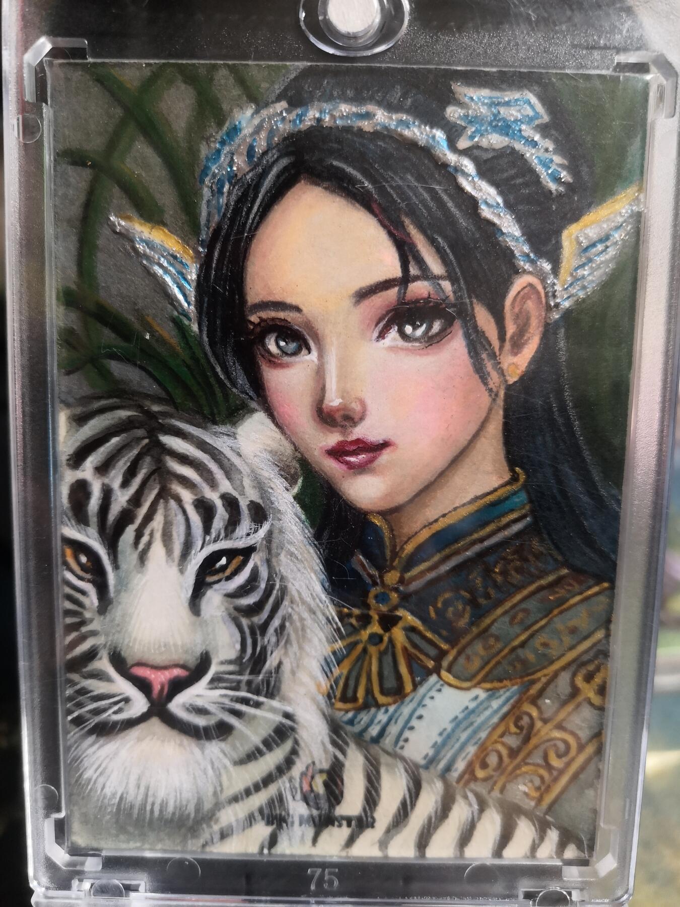 阳大大卡牌超级大甩拍第30期（固定周五晚上八点截拍，持续收拍品，进群福利早知道） 【手绘卡】缪斯系列 知名画师子非鱼  白虎神女