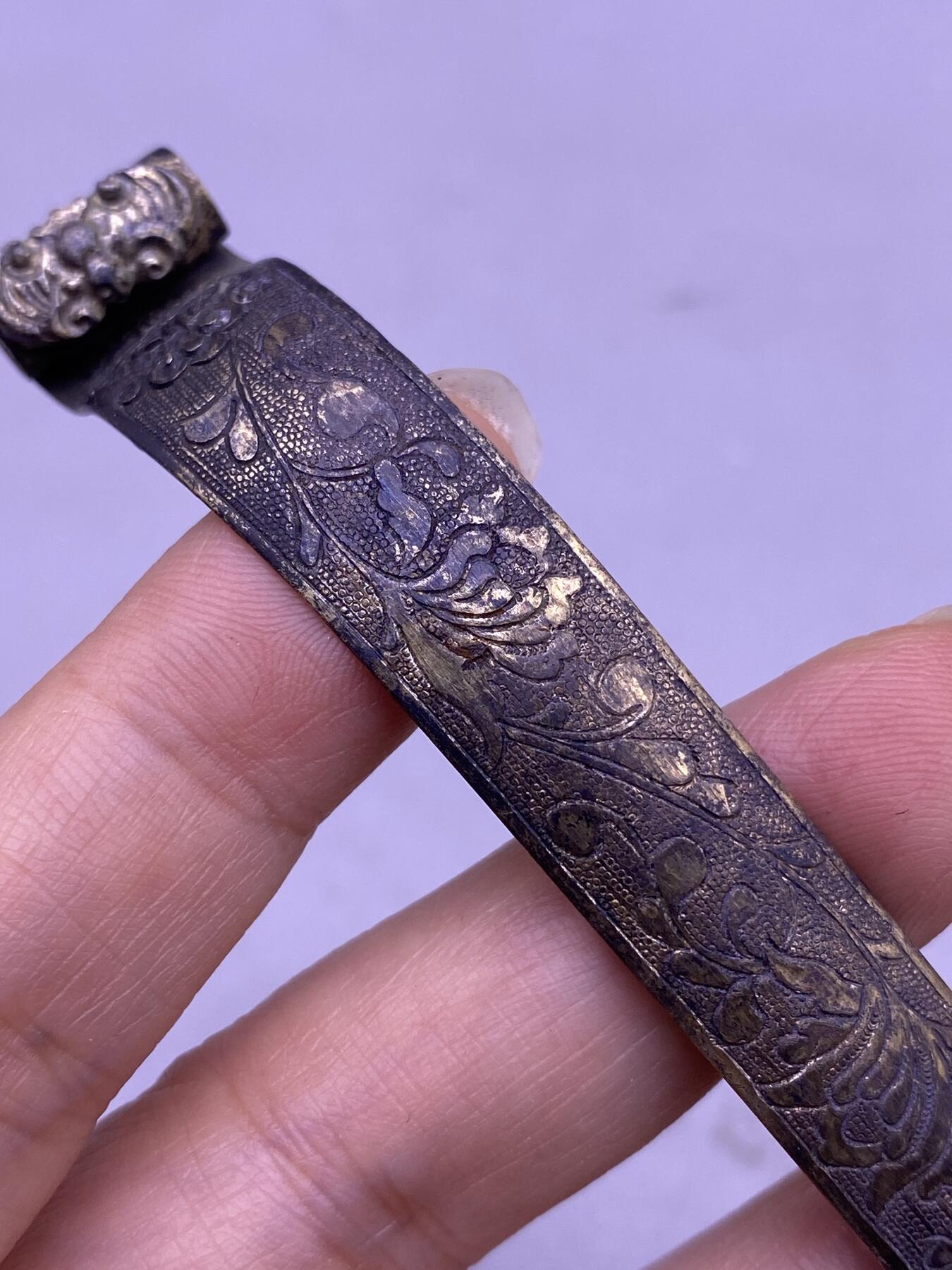 老银鎏金福寿花卉簪子，尺寸12.6厘米，有款，品相如图，500包快递