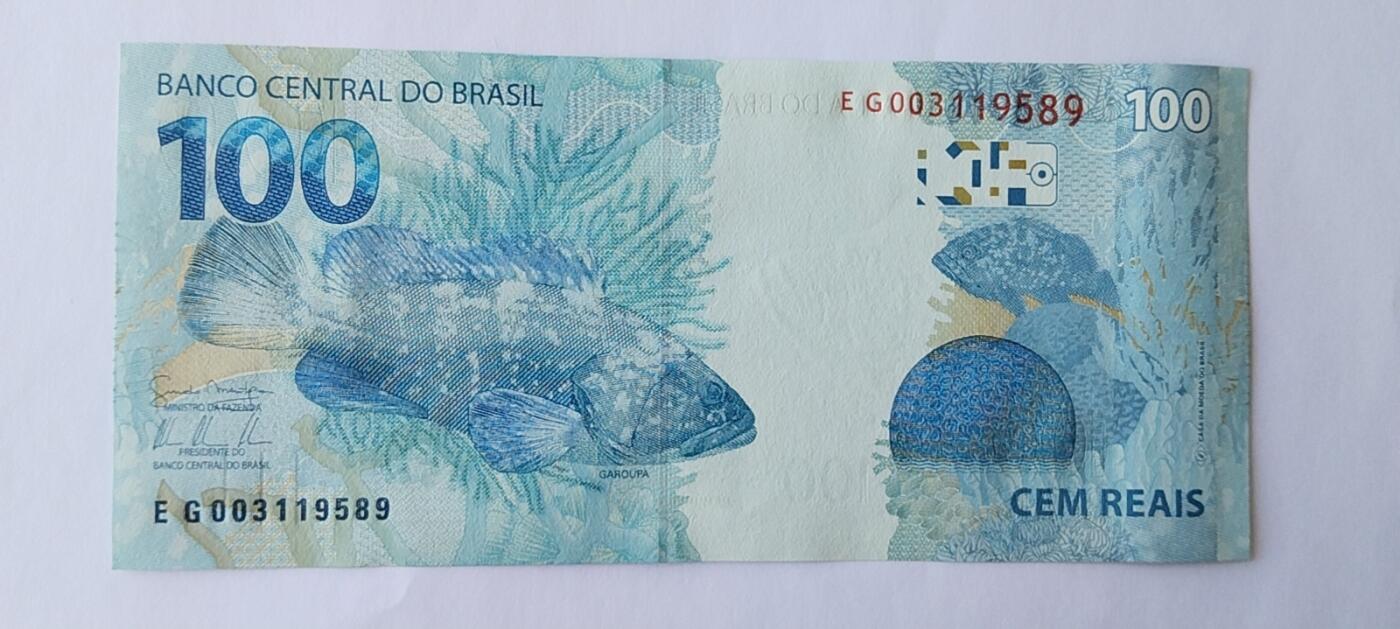 天和轩精品钱币第49场 全新UNC 巴西100纸币