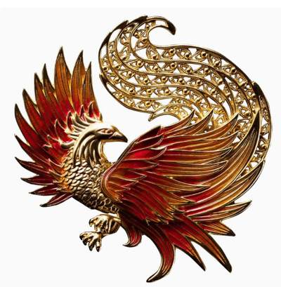 【海寧潮现货】 萨摩亚2025年掐丝工艺凤凰镀金异形2盎司纪念银币 - 【海寧潮现货】 萨摩亚2025年掐丝工艺凤凰镀金异形2盎司纪念银币
