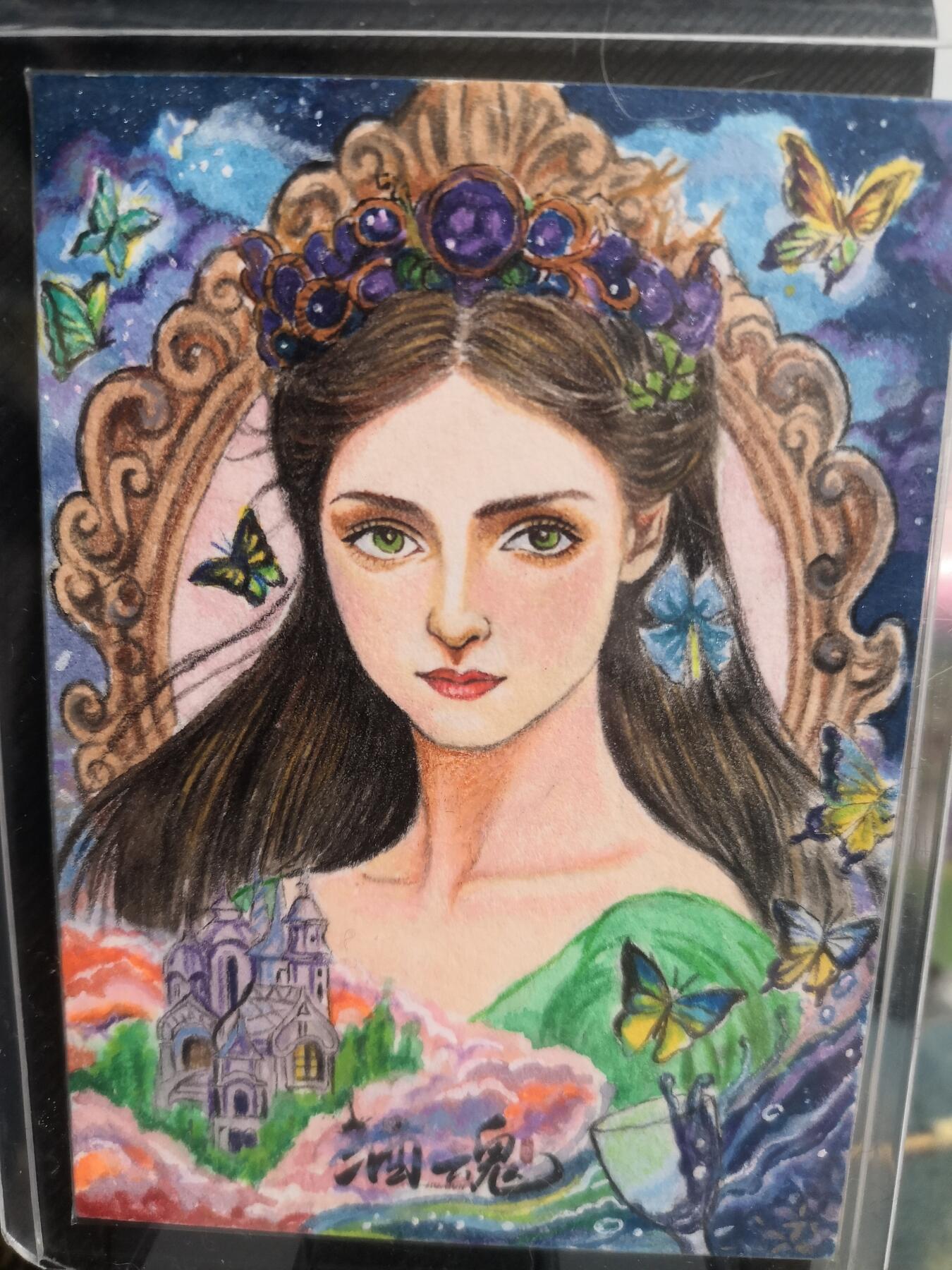 阳大大卡牌超级大甩拍第30期（固定周五晚上八点截拍，持续收拍品，进群福利早知道） 【手绘卡】酒魂  知名画师tiger  古堡 公主