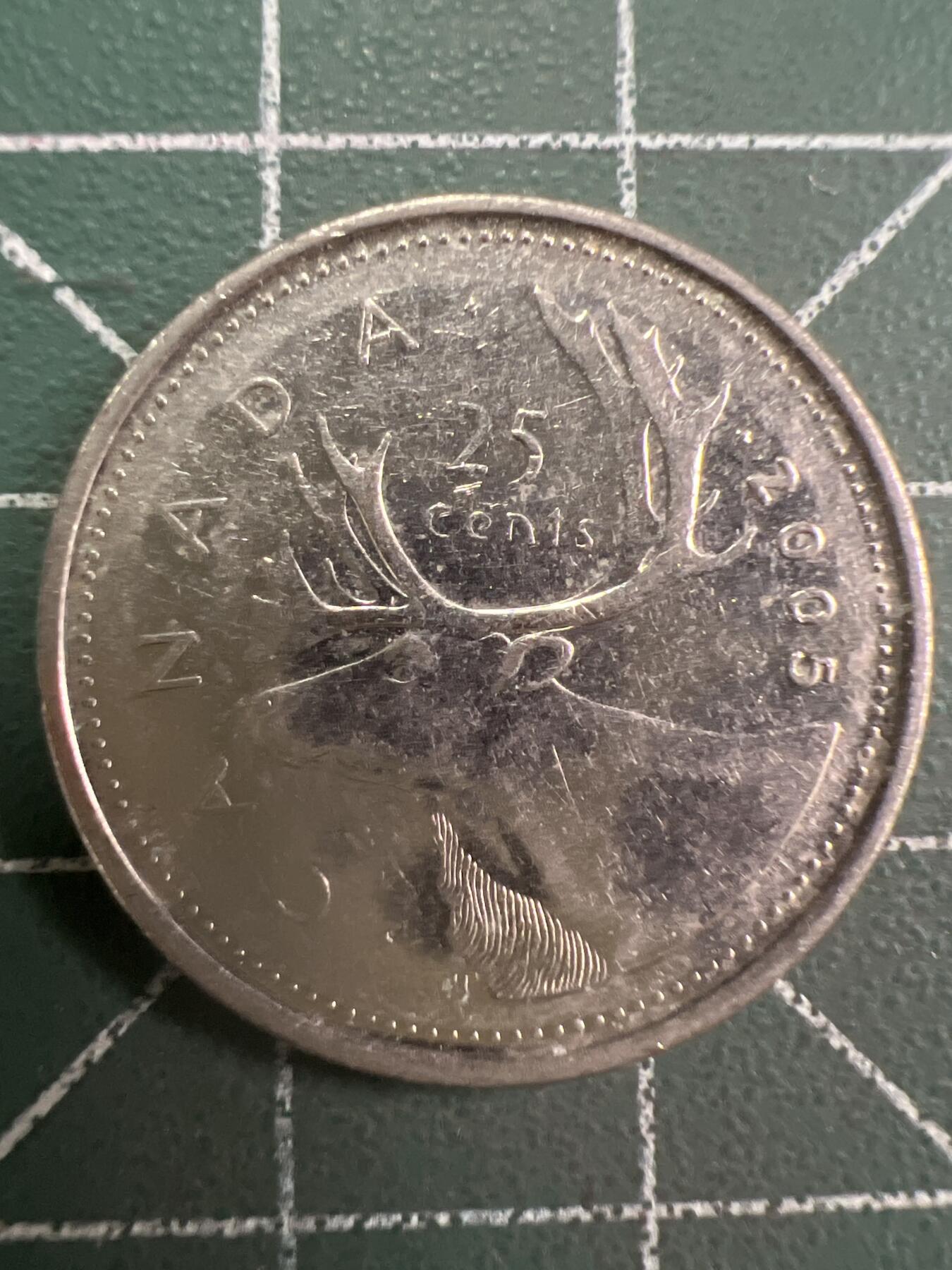 第781期  硬币专场 （无押金，捡漏，全场50包邮，偏远地区除外，接收代拍业务，本店十天发一次货） 加拿大25分  老年  2005年