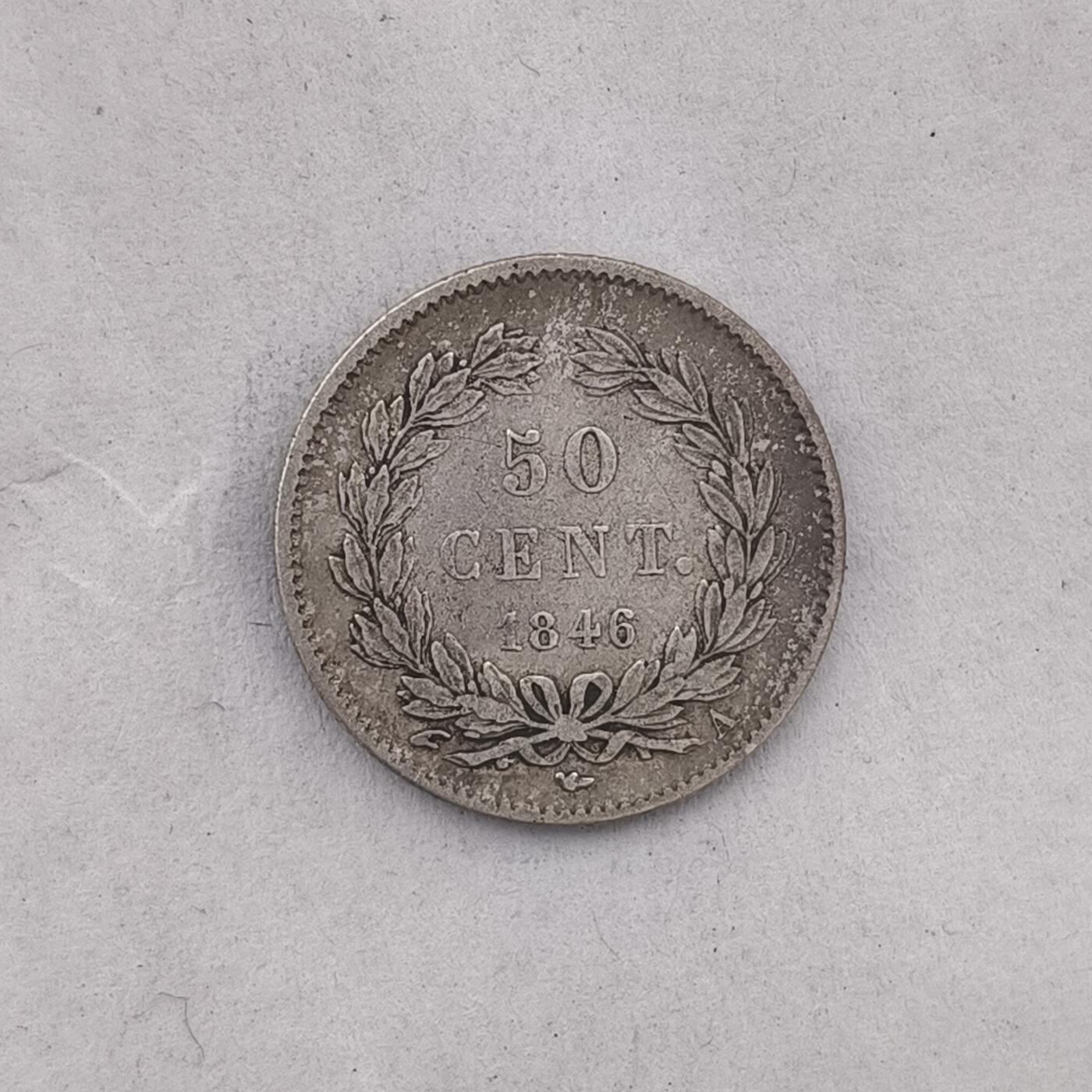 Krab外币市集Vol.3 法国路易菲利普一世1846年50分银币