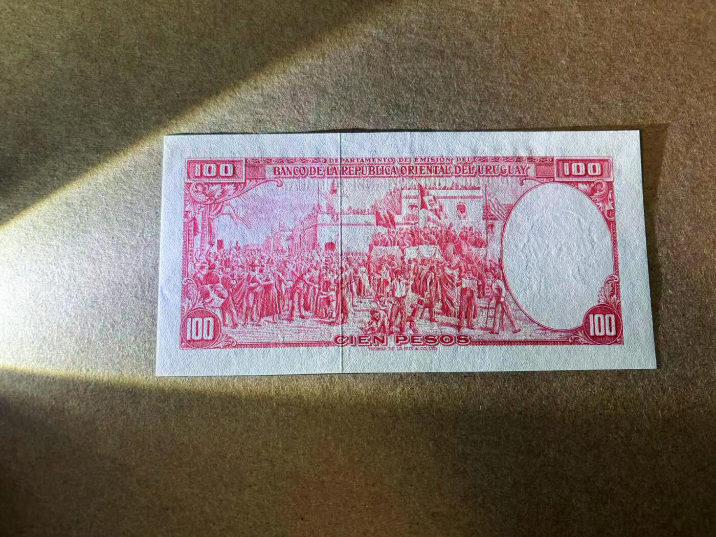 【Blue Auction】✨世界纸币精拍第594期【精】 【无47】乌拉圭 早期 1939年100比索 背面大场景 UNC-