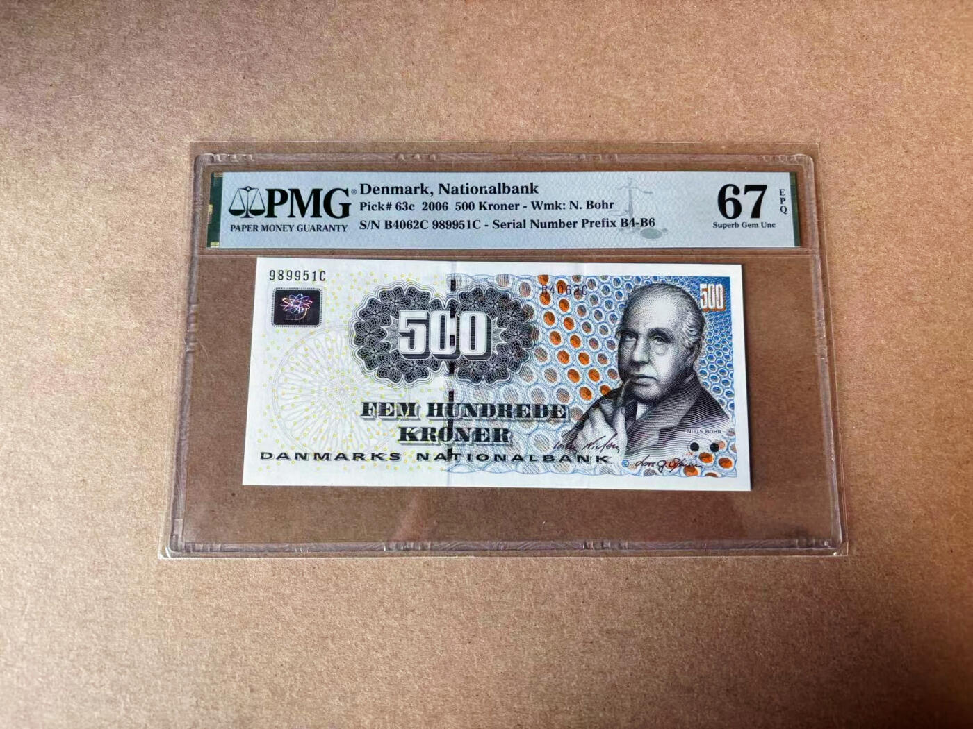 【Blue Auction】✨世界纸币精拍第594期【精】 【无47】丹麦 2006年500克朗 PMG67EPQ高分