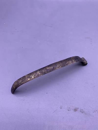 老银鎏金福寿花卉簪子，尺寸12.6厘米，有款，品相如图，500包快递 - 老银鎏金福寿花卉簪子，尺寸12.6厘米，有款，品相如图，500包快递