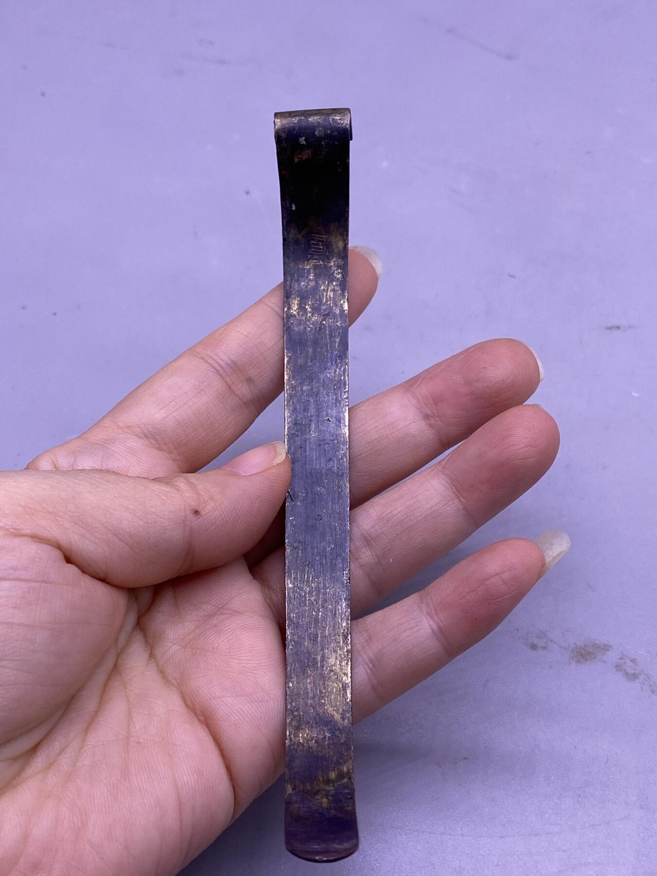 老银鎏金福寿花卉簪子，尺寸12.6厘米，有款，品相如图，500包快递