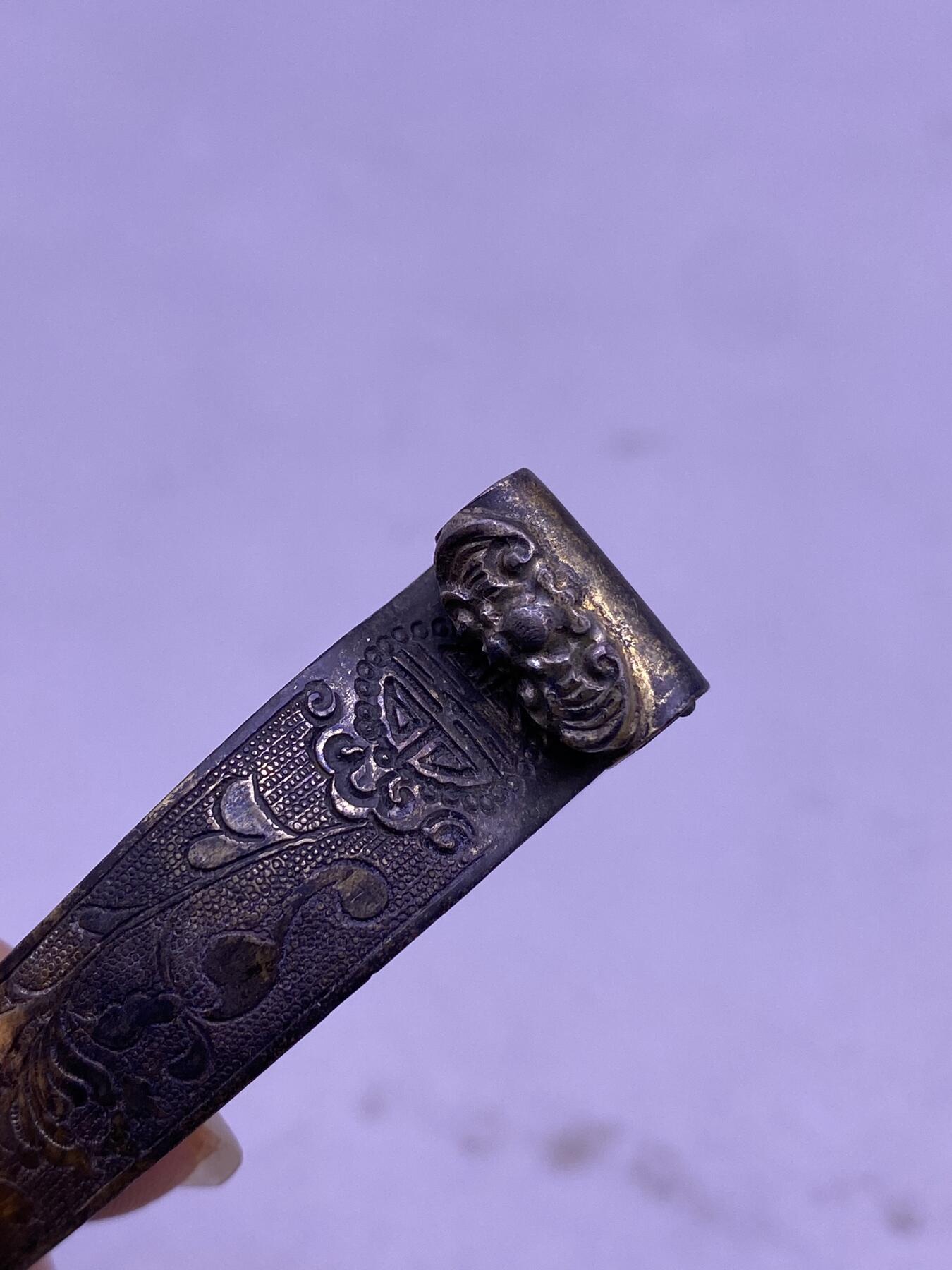 老银鎏金福寿花卉簪子，尺寸12.6厘米，有款，品相如图，500包快递