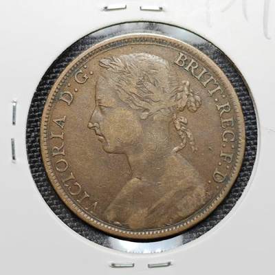 KK钱币收藏小铺 第195期 2月预留时间 每日一拍 周末发货 -  1894英国维多利亚女王 1便士