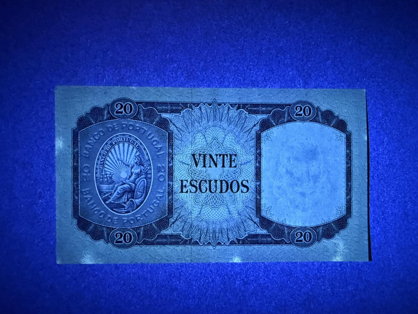 《张总收藏》179期-周日外币精品 葡萄牙20埃斯库多 UNC 1960年 边缘荧光 无47