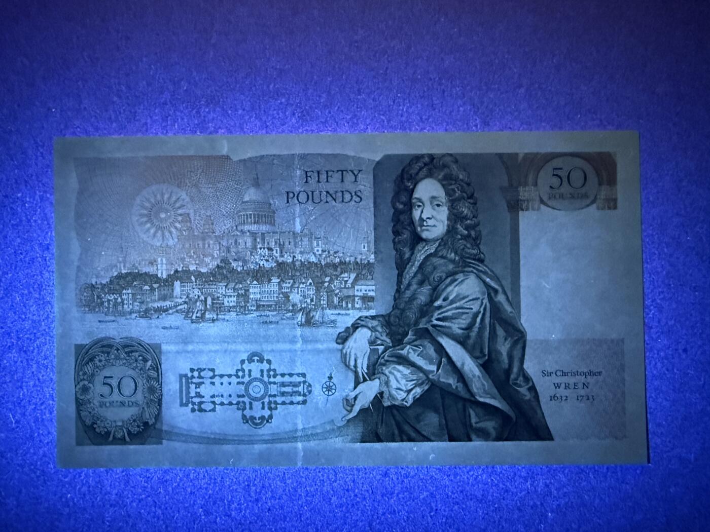 《张总收藏》179期-周日外币精品 英格兰50镑 UNC D序列 D.H.F. Somerset签名 无4