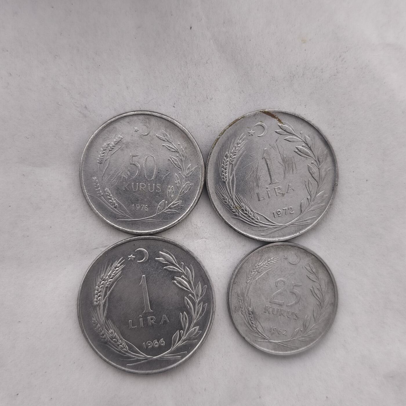 Krab外币市集Vol.3 土耳其50c/1里拉4枚一组