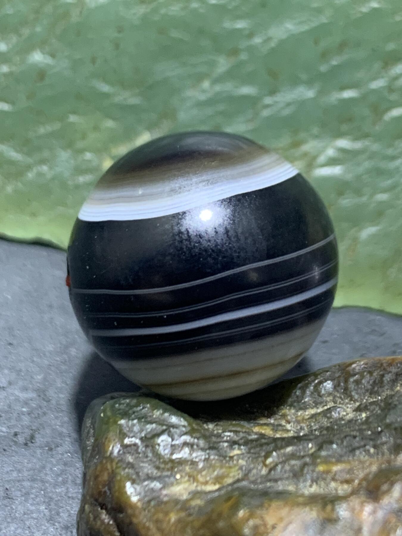 精品亚光双天眼药师玛瑙佛头三通一套