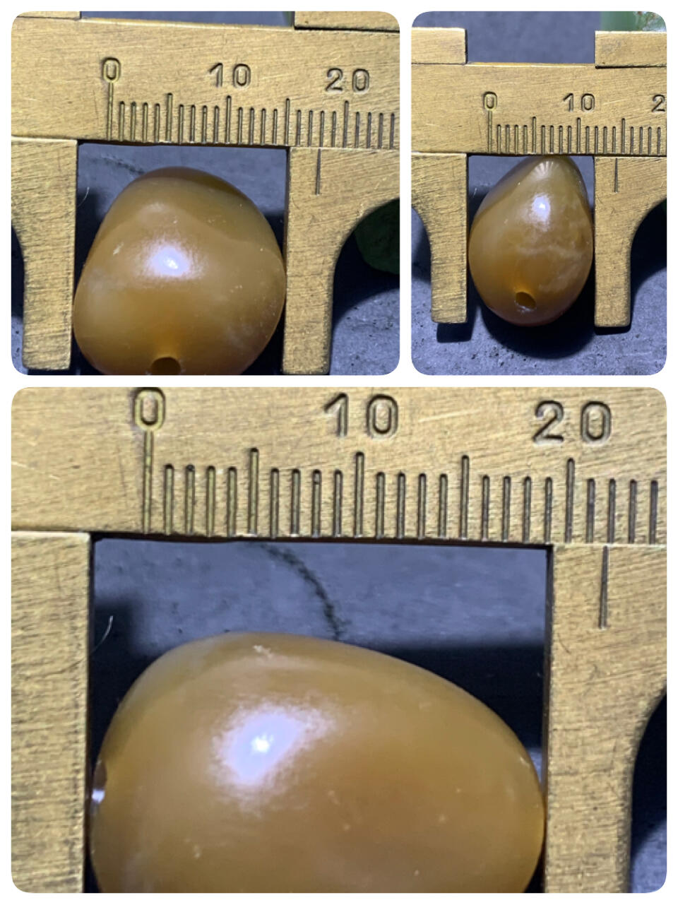 精美糖料和田玉独籽随形珠子一颗，