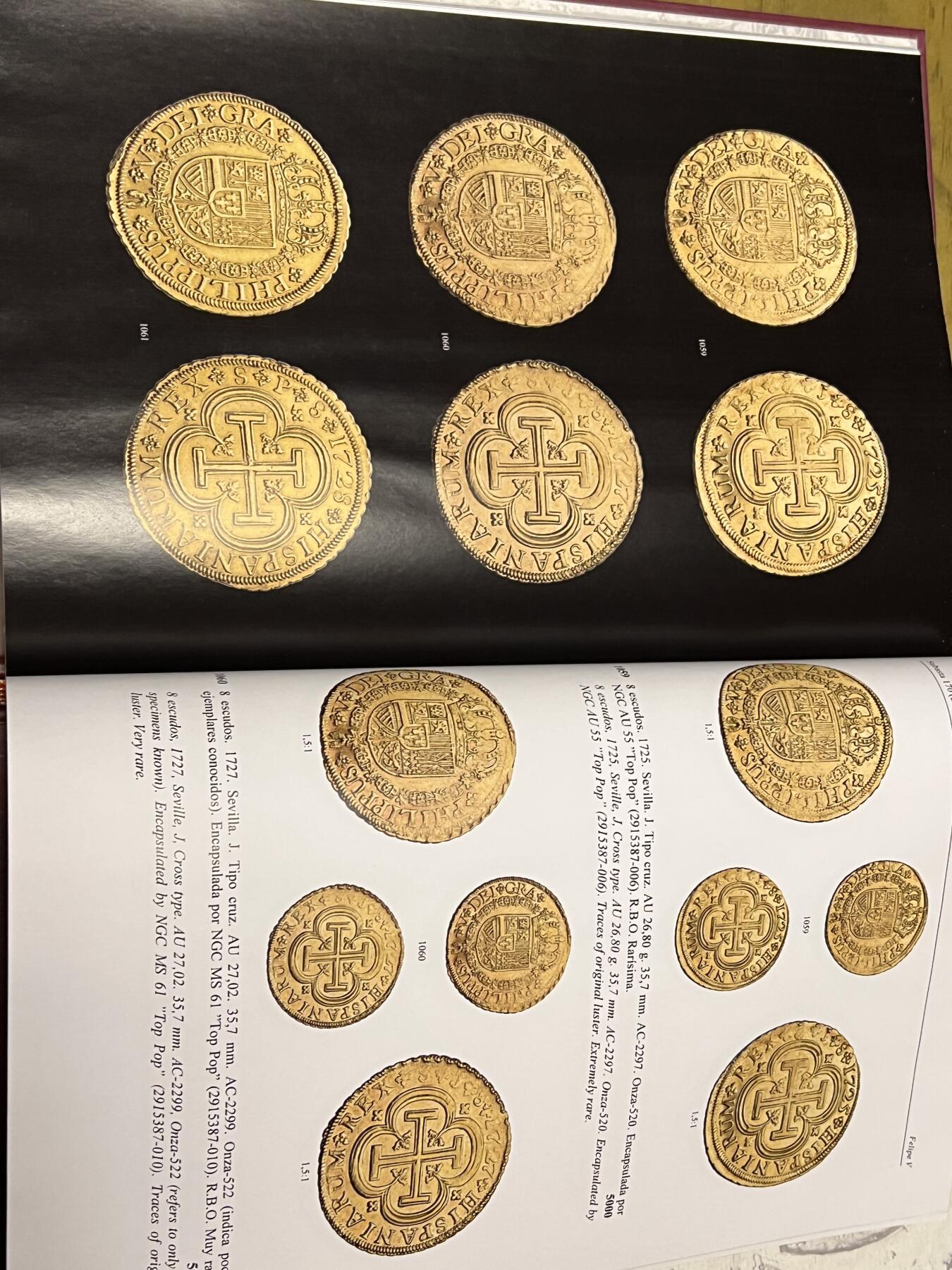 经典的塞加拉集藏拍卖 西班牙8埃斯库多金币 全手写版成交记录 加本人签名