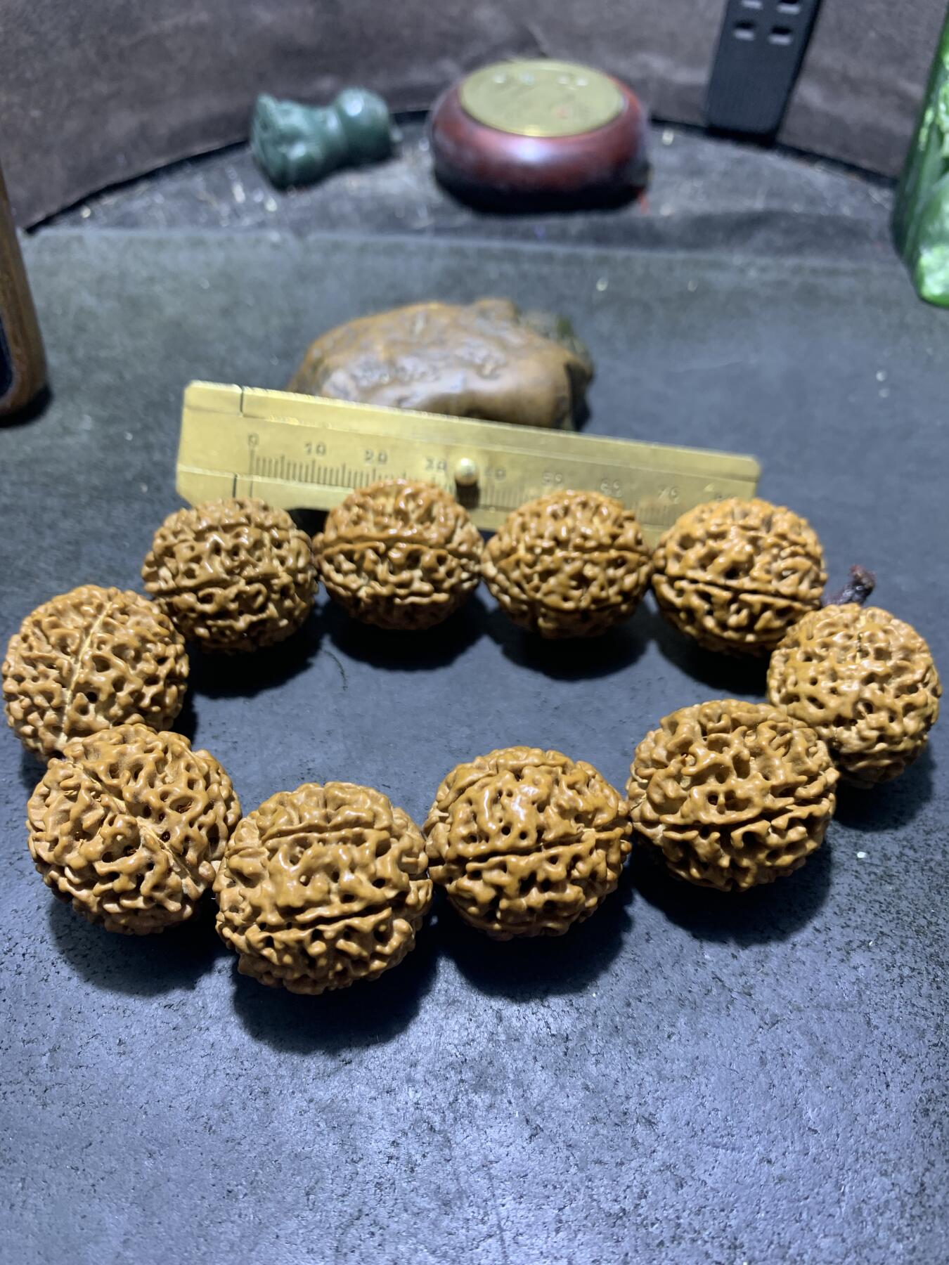 精美印尼七瓣落地红金刚菩提单圈一条