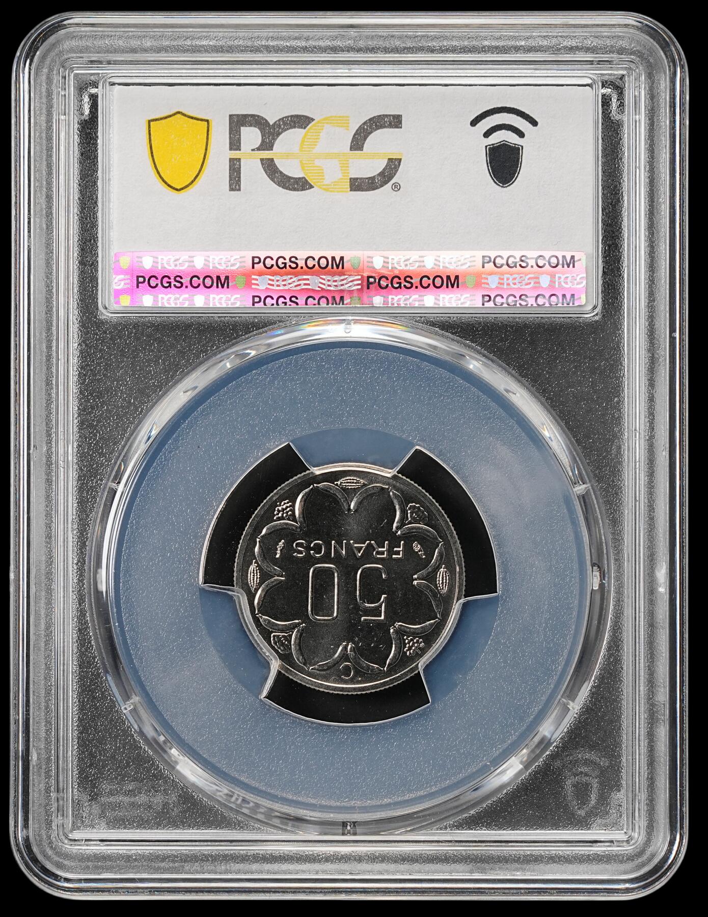 修遠堂世界钱币第五十期 全场包邮 PCGS SP67 1976年中非共和国50法郎样币 ESSAI C厂铭