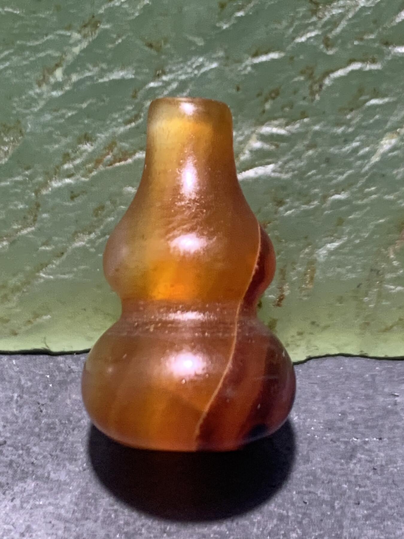 精美高玉化天眼纹缠丝玛瑙葫芦一个，