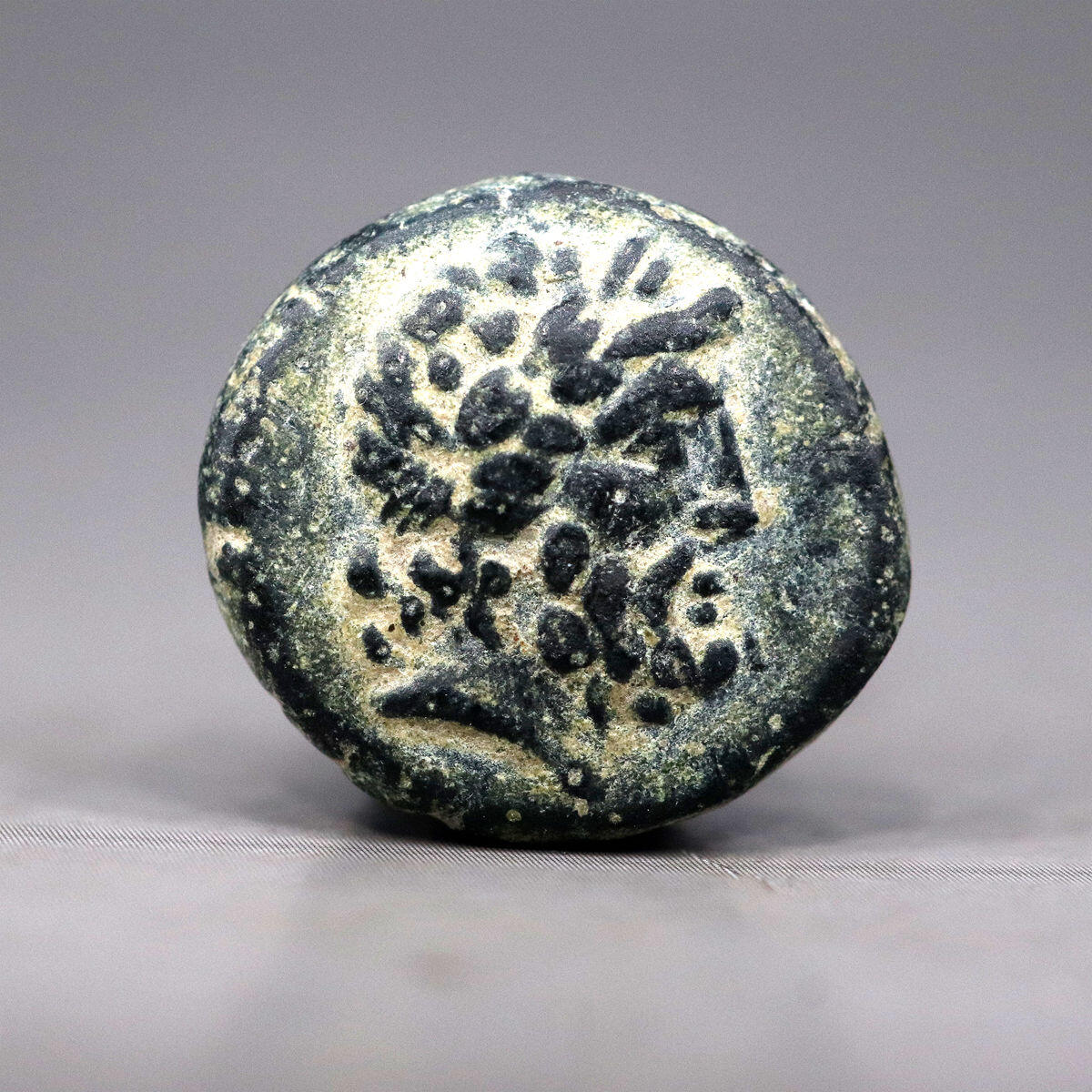 古希腊医药之神埃斯科拉庇俄斯和蛇杖图铜币 b33-26