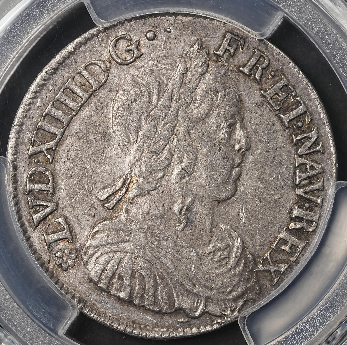 修遠堂世界钱币第五十期 全场包邮 PCGS AU53 1652年法国路易十四少年头像1/2埃居银币 E厂铭 少见品种 PCGS唯一冠军分