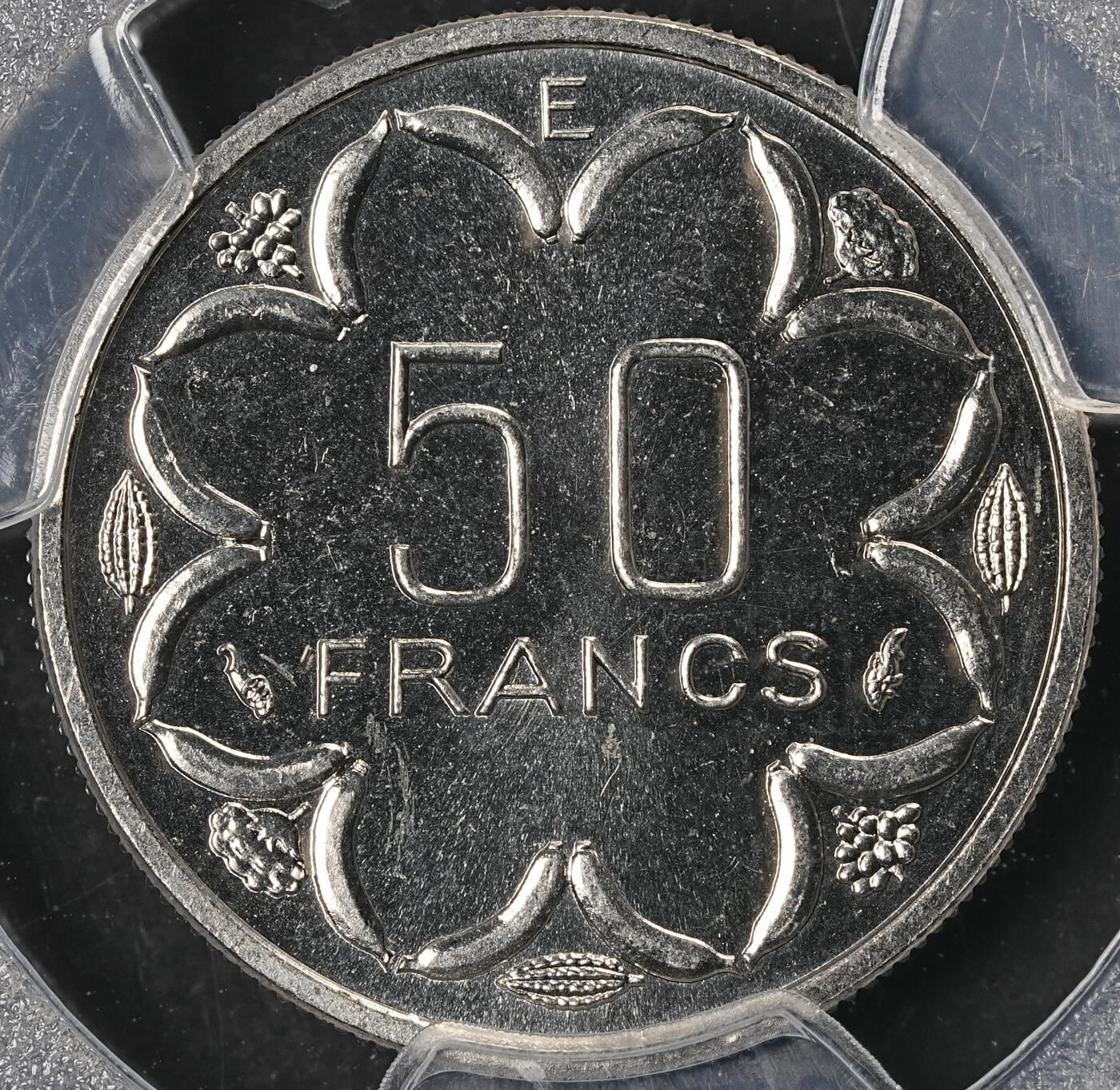修遠堂世界钱币第五十期 全场包邮 PCGS SP67 1976年中非共和国50法郎样币 ESSAI E厂铭
