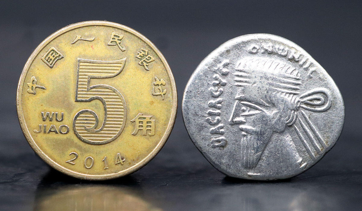 稀少的古安息国王沃洛奈斯一世银币b33-38