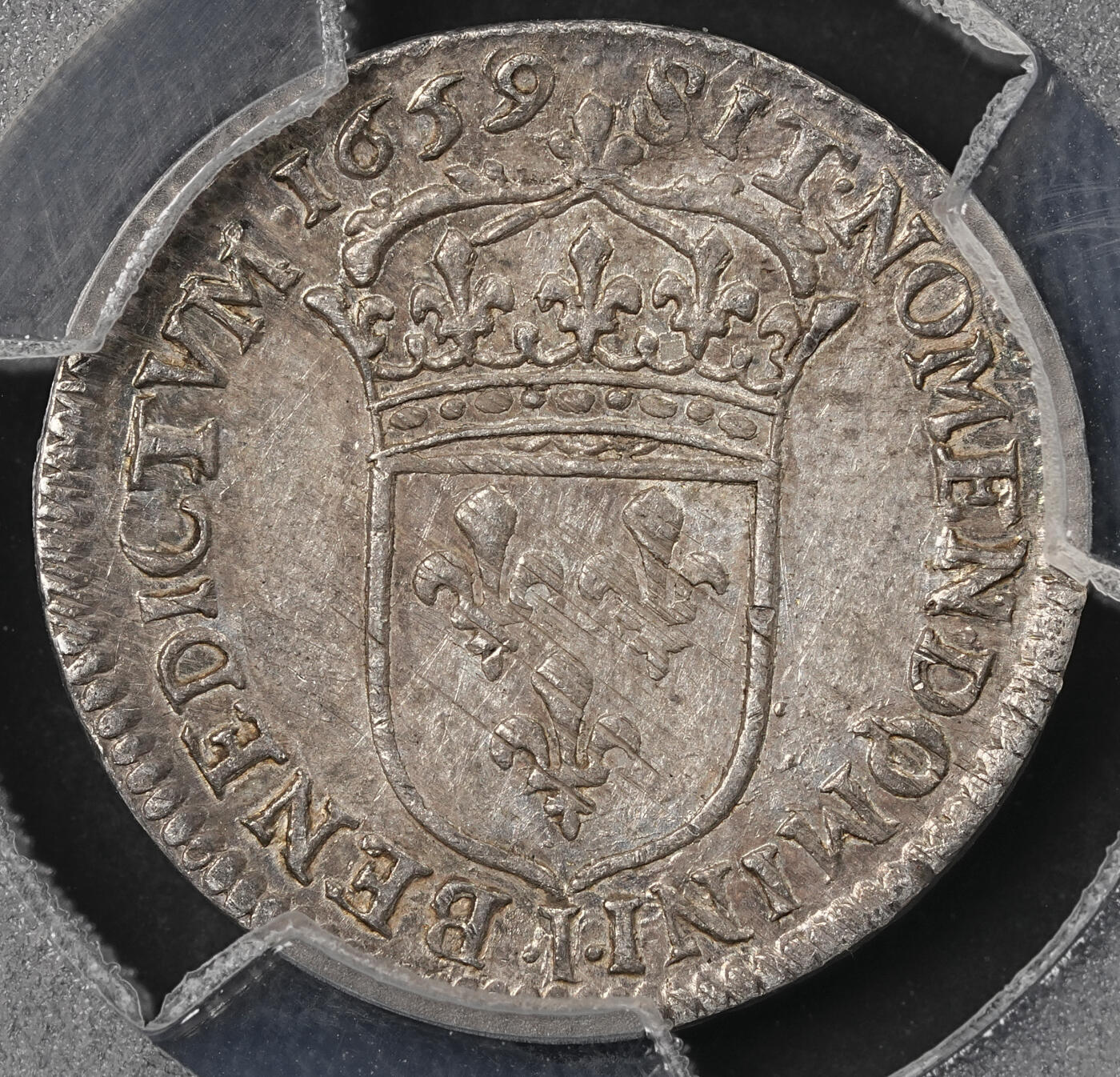 修遠堂世界钱币第五十期 全场包邮 PCGS AU55 1659年法国路易十四少年头像1/12埃居银币 I厂铭 少见的厂铭 PCGS冠军分 书价XF品475美金